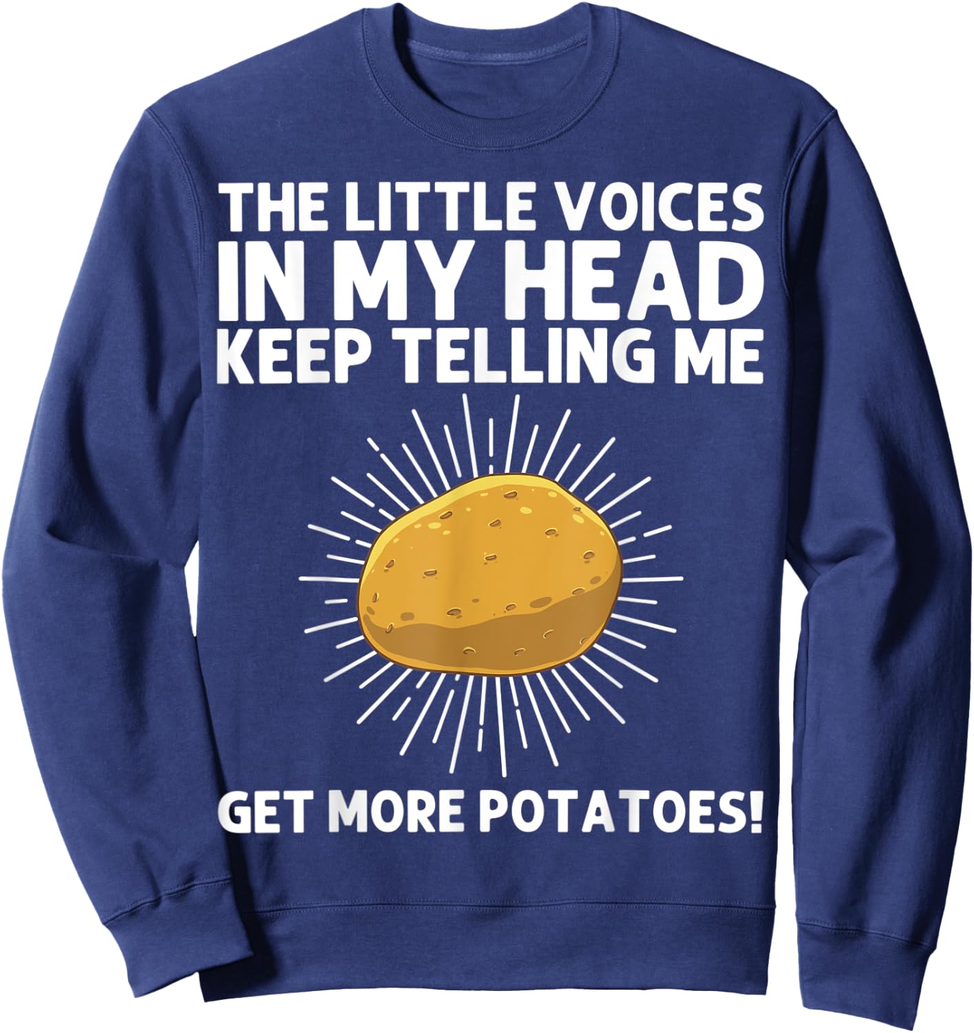 Funny Potato Gift Women Cute Potato Tater Spud Lover Sweatshirt - Sweatshirt | Navy