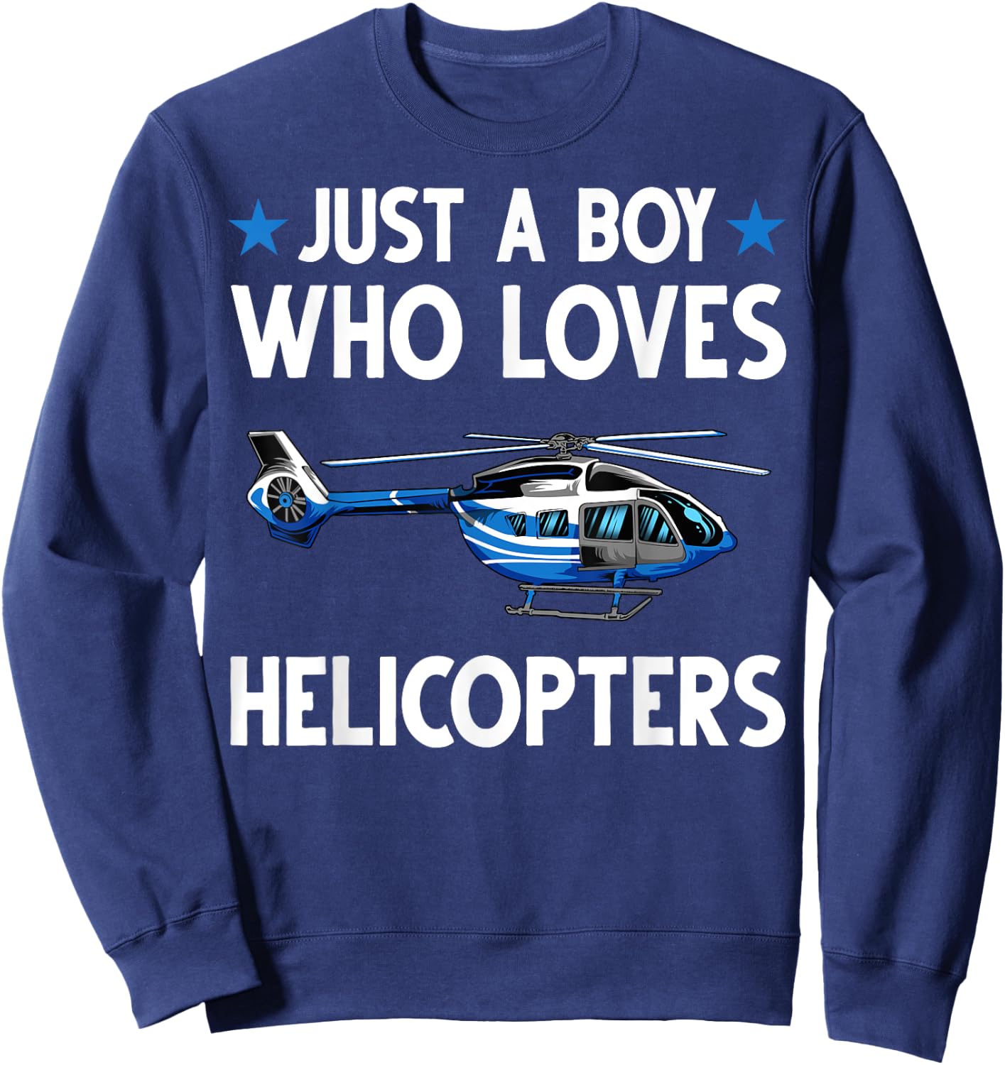 Funny Helicopter Gift Boys Toddler Kids Men Pilot Aviator Sweatshirt - Sweatshirt | Navy