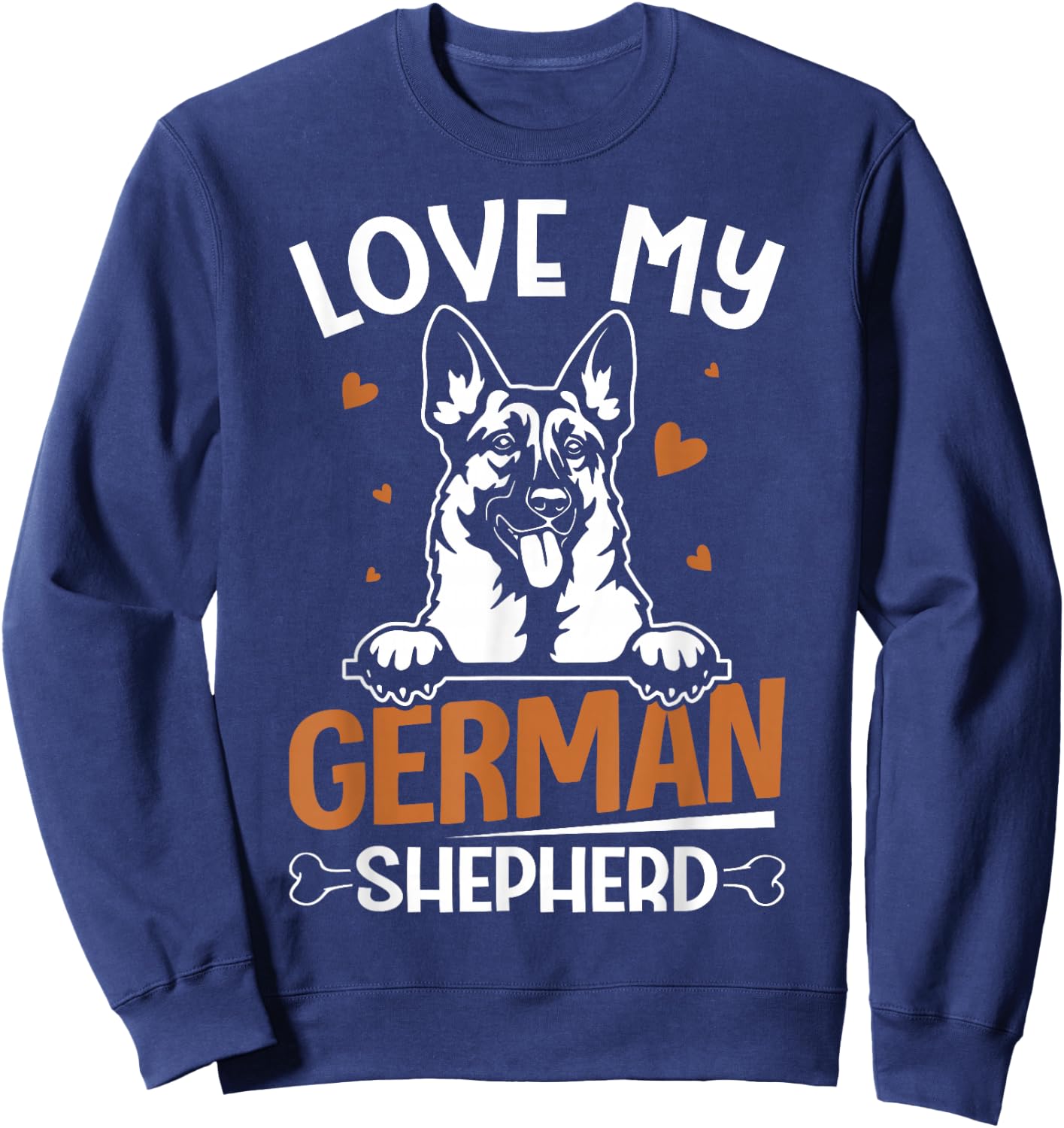 Love My German Shepherd Sweatshirt - Sweatshirt | Navy