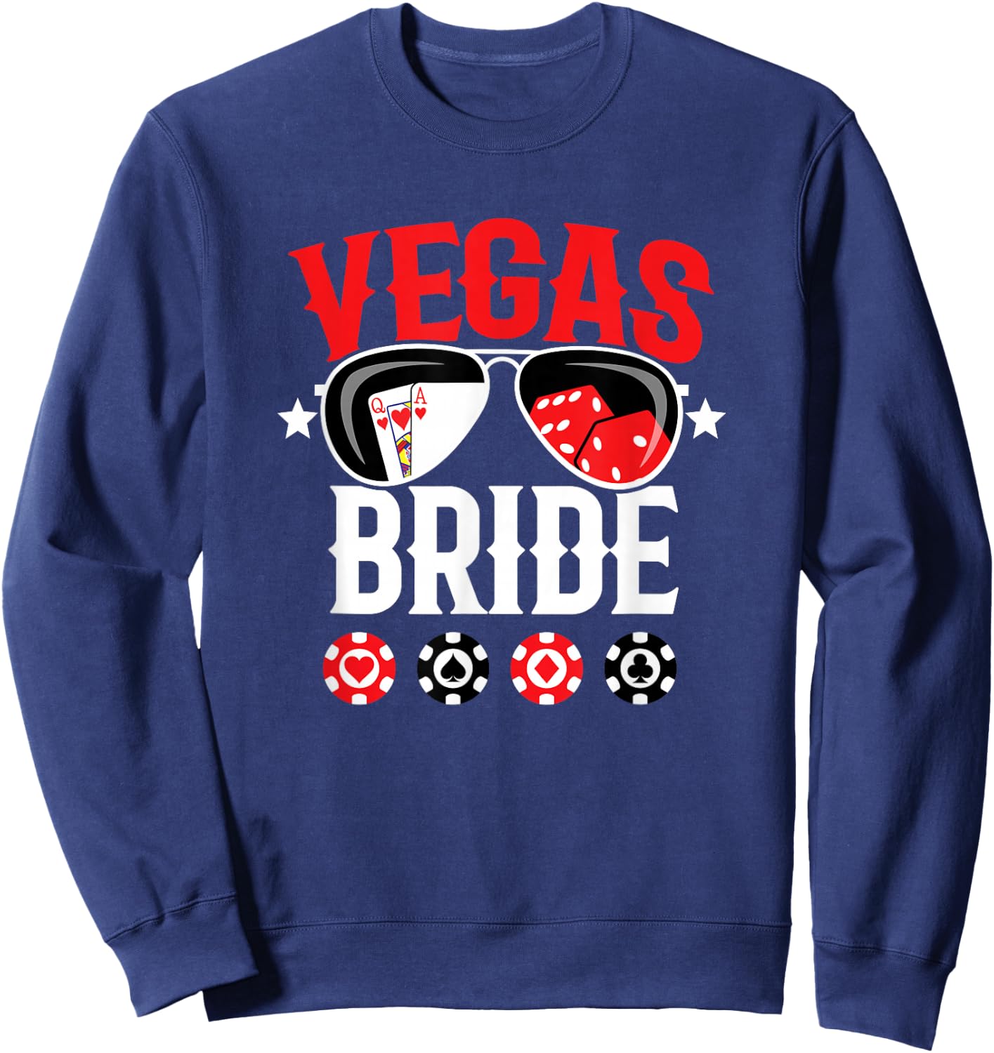 Vegas Wedding Bride - Married in Vegas - Bride Squad Sweatshirt - Sweatshirt | Navy