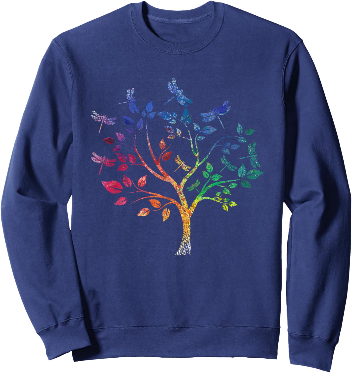 Nature Colorful Dragonfly Sweatshirt - Sweatshirt | Navy