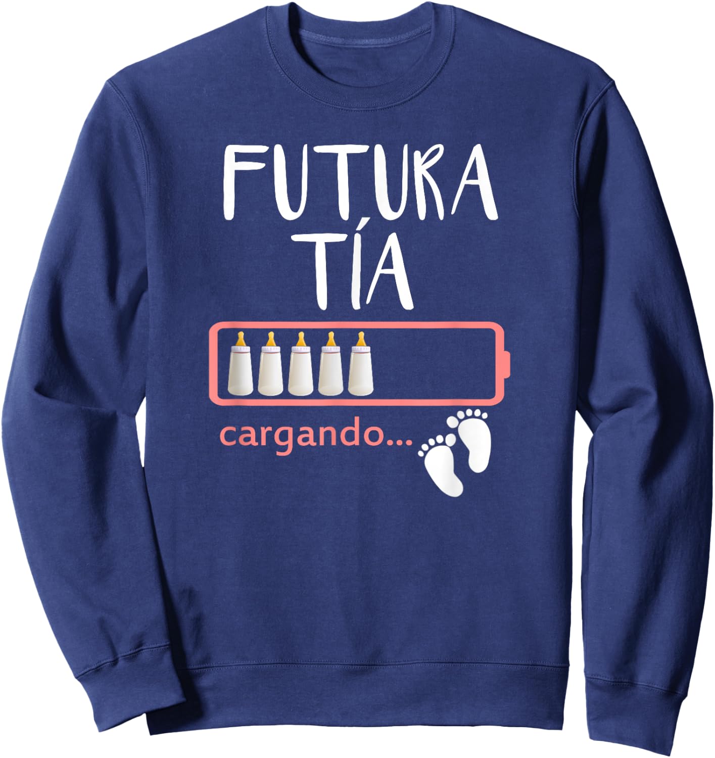 Futura Tia Spanish Pregnancy Announcement Aunt Gift Sweatshirt - Sweatshirt | Navy