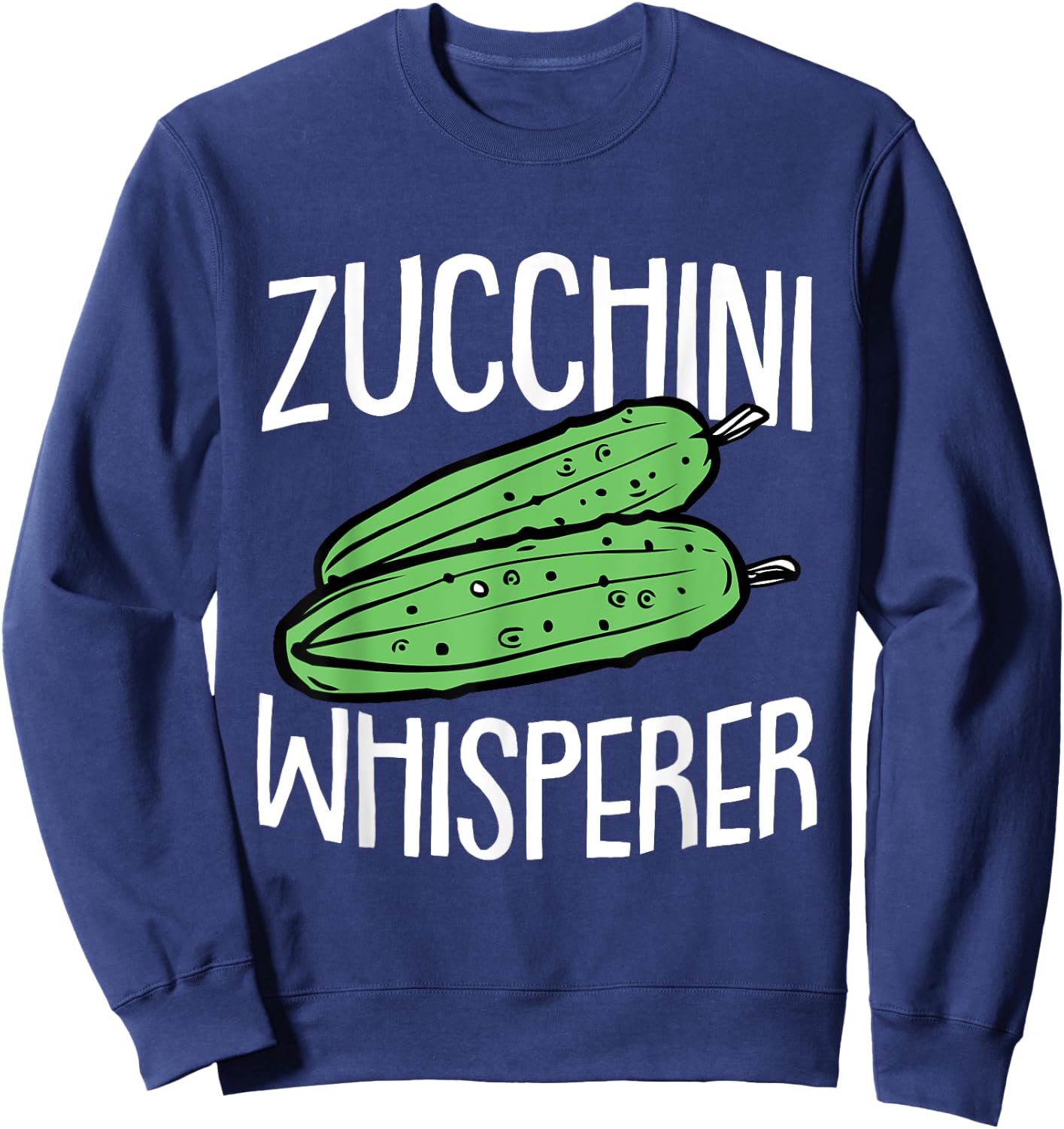 Zucchini Fathers Day Gardening Vegetarian Dad Papa Gardener Sweatshirt - Sweatshirt | Navy