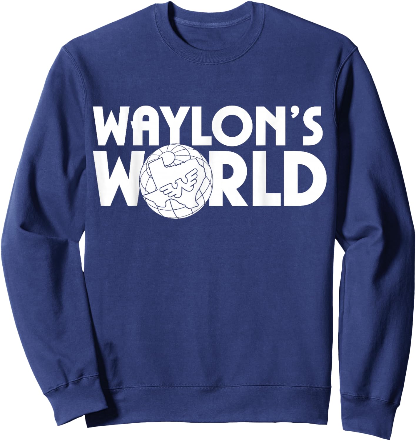 Waylon Jennings - Official Merchandise - Waylons World Sweatshirt - Sweatshirt | Navy