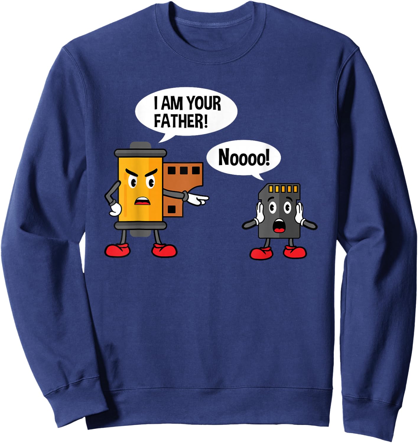 Analog Film Roll & SD Card - Funny Photographer Camera Sweatshirt - Sweatshirt | Navy
