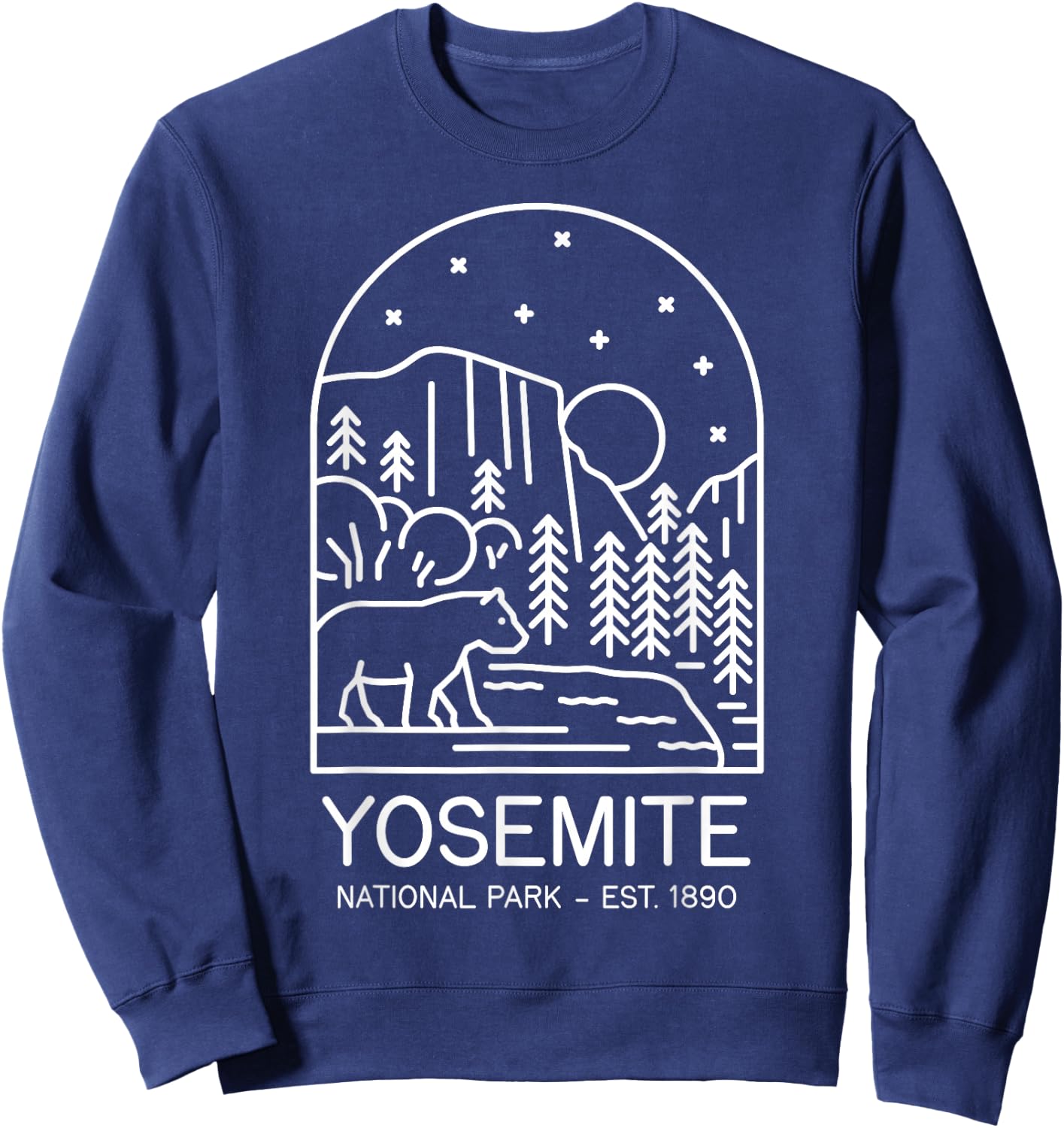 Yosemite National Park 1890 California Mariposa Sierra Sweatshirt - Sweatshirt | Navy