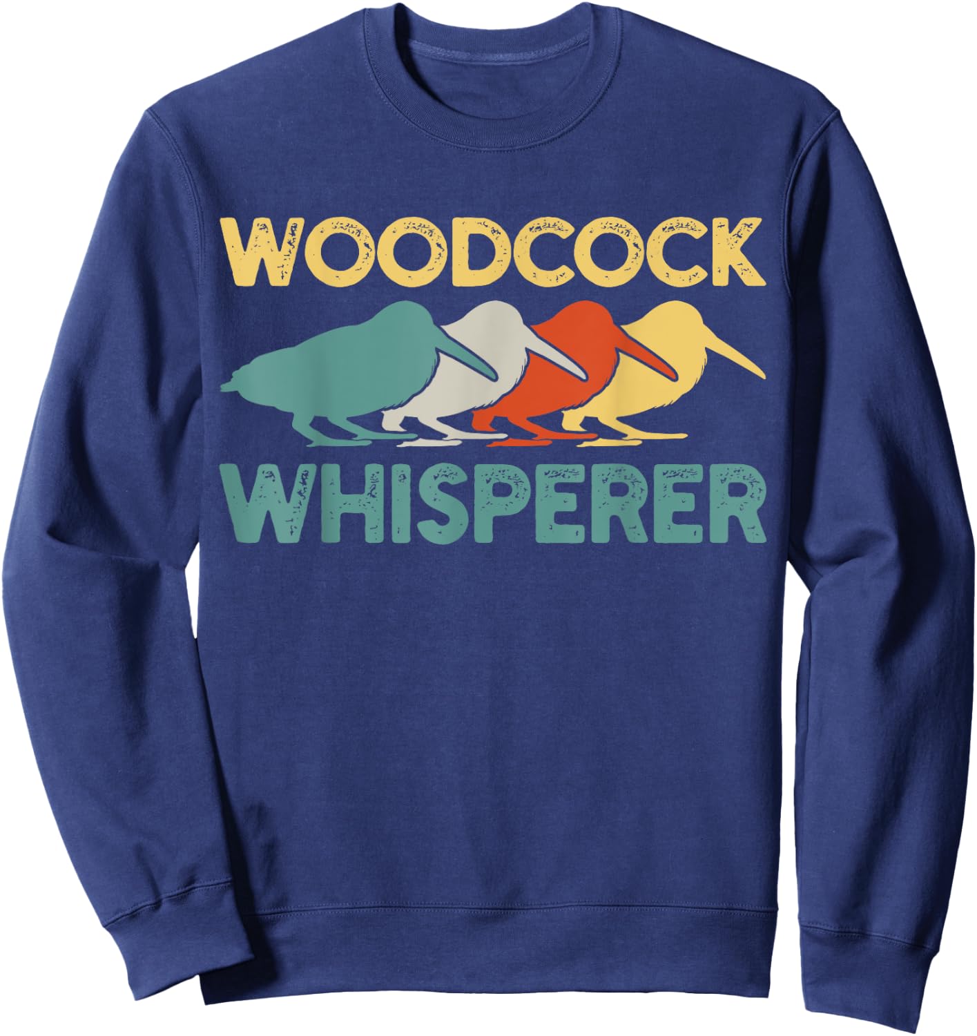 Woodcock Birds Retro Vintage Sweatshirt - Sweatshirt | Navy