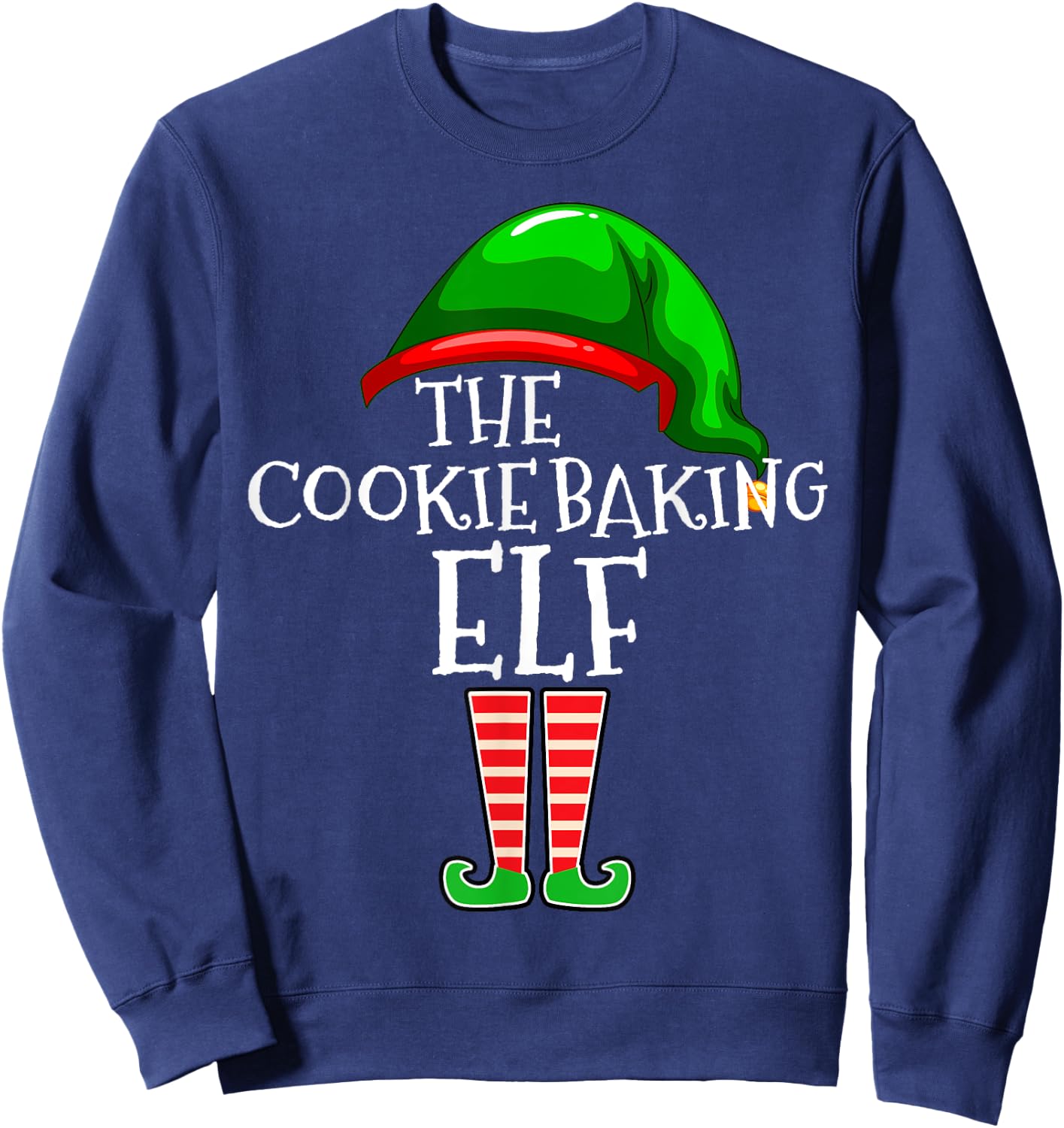 The Cookie Baking Elf Family Matching Group Christmas Gift Sweatshirt - Sweatshirt | Navy