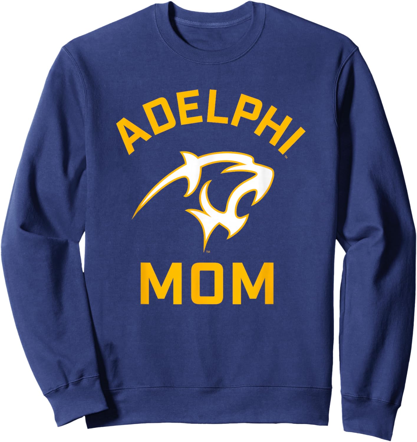 Adelphi University Panthers Arched Mom Sweatshirt - Sweatshirt | Navy