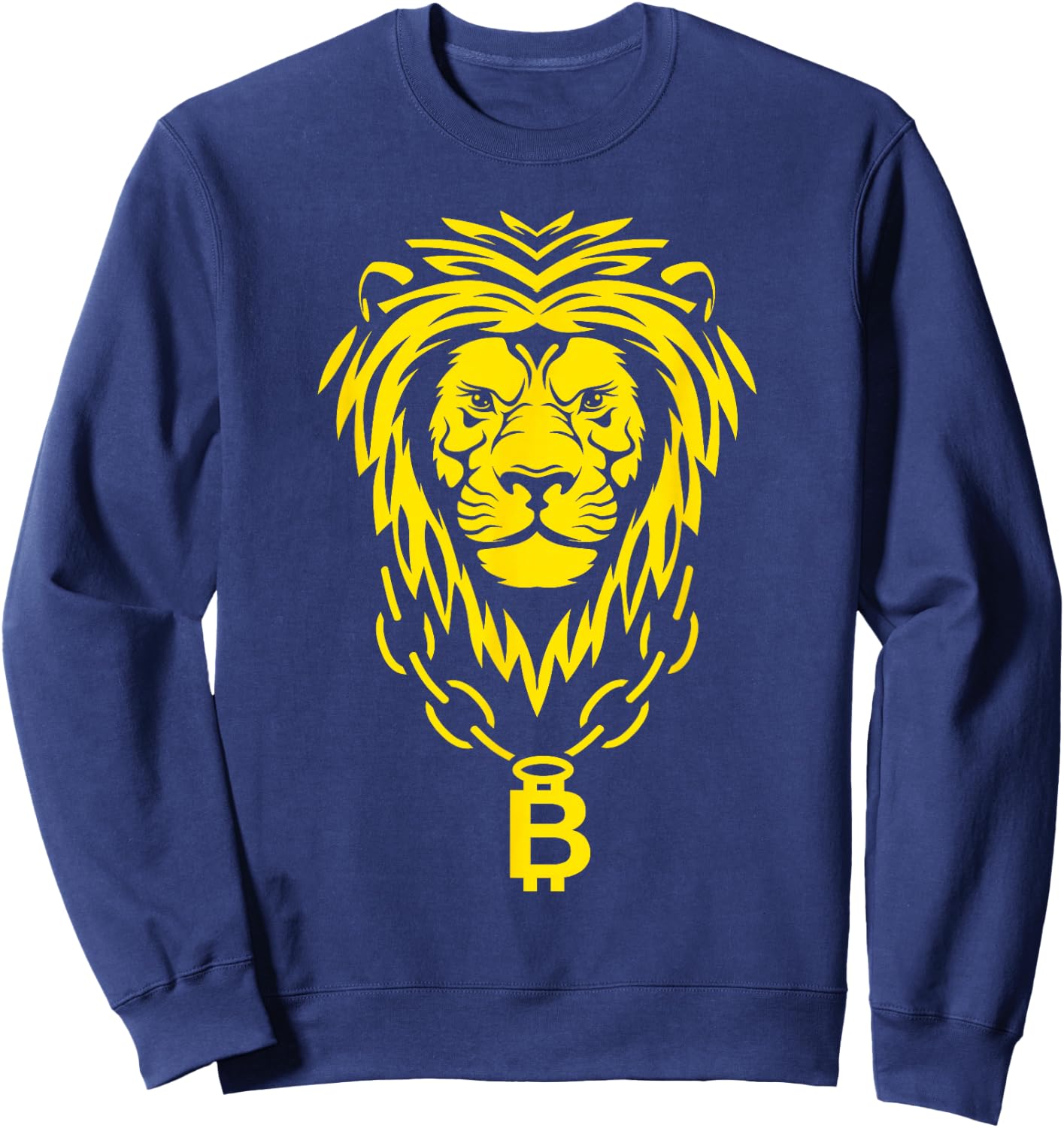 Bitcoin Lion Blockchain Crypto Money Cryptocurrency Wallet Sweatshirt - Sweatshirt | Navy