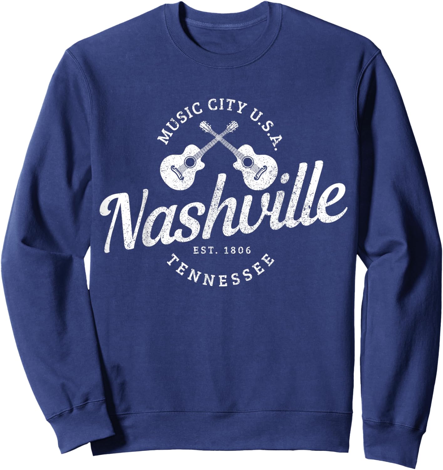 Nashville Tennessee USA Country Music Music City Souvenir Sweatshirt - Sweatshirt | Navy