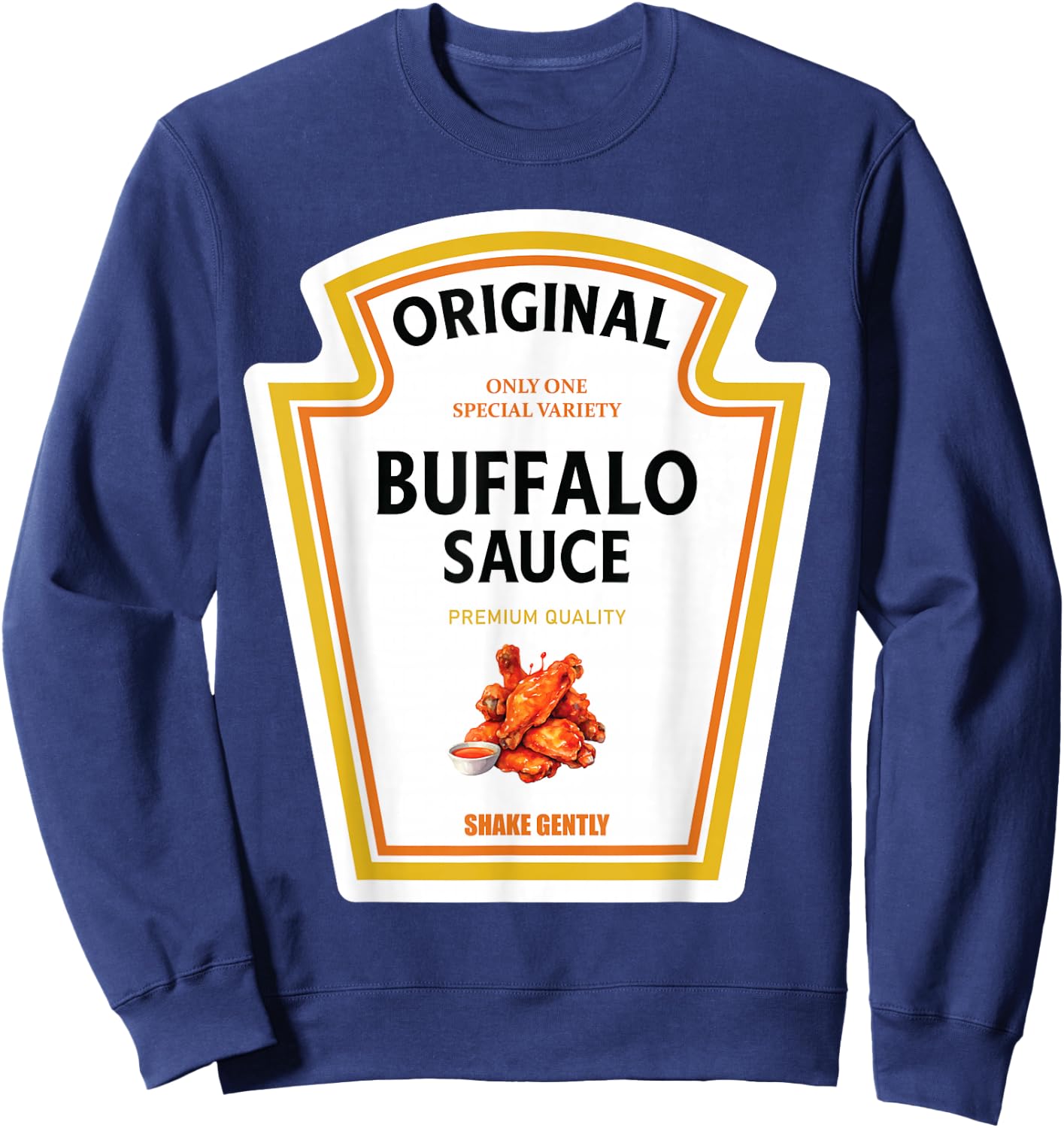 Buffalo Sauce Halloween 2024 Costume Family Matching Ketchup Sweatshirt - Sweatshirt | Navy