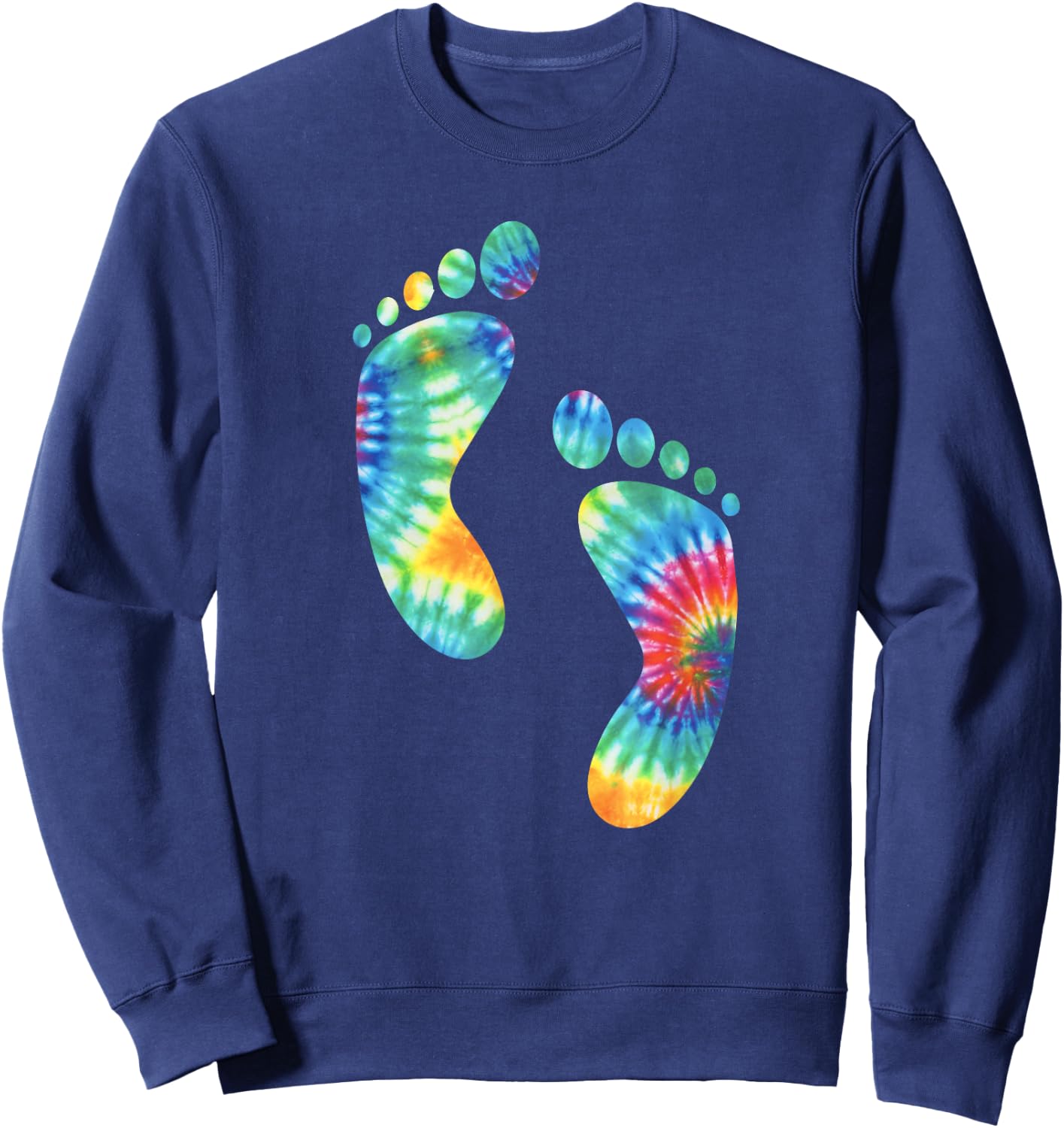 Tie Dye Foot Lover Shirt for Foot Fetish Feet Sweatshirt - Sweatshirt | Navy