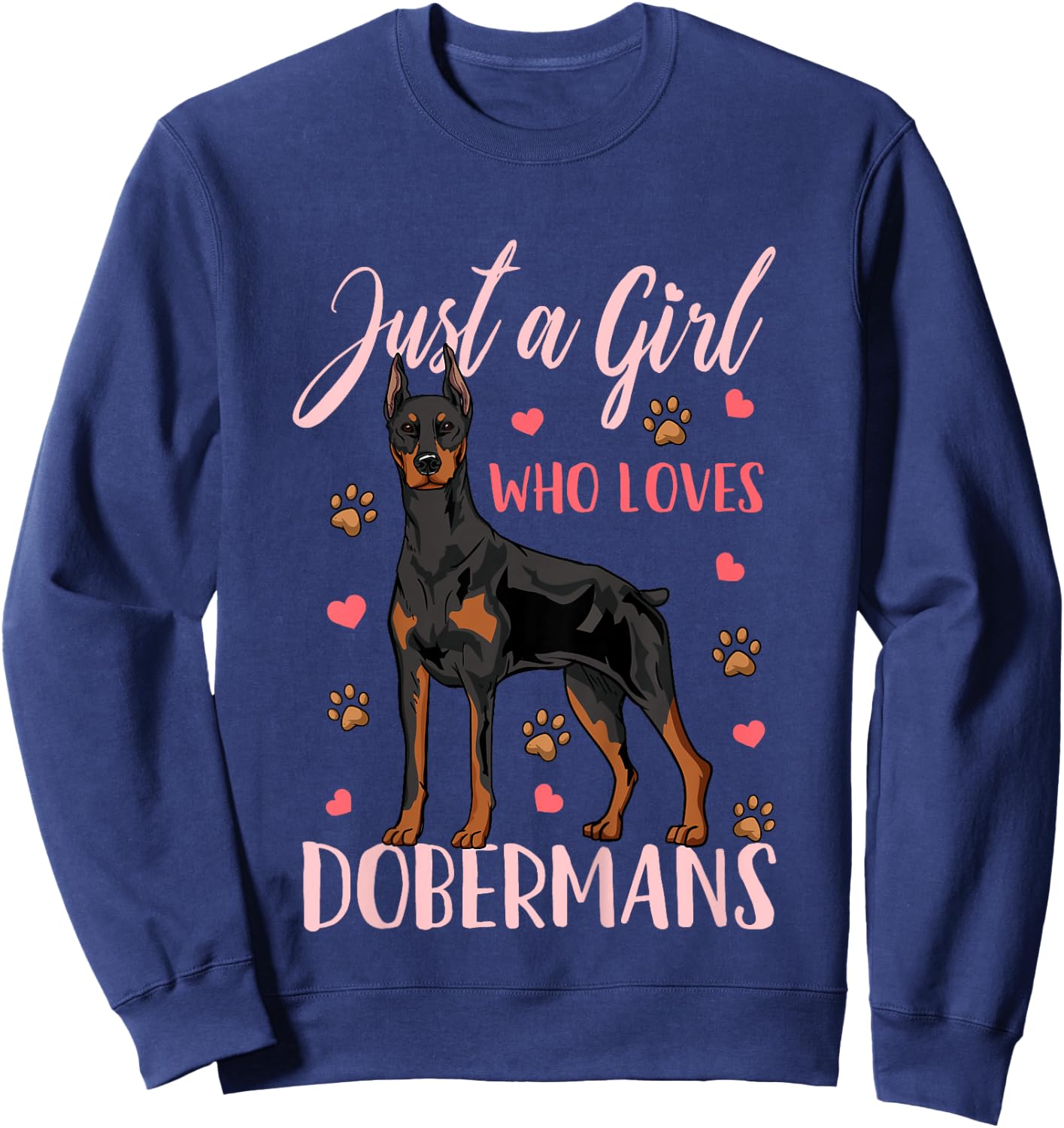 Kids Doberman Gift Sweatshirt - Sweatshirt | Navy