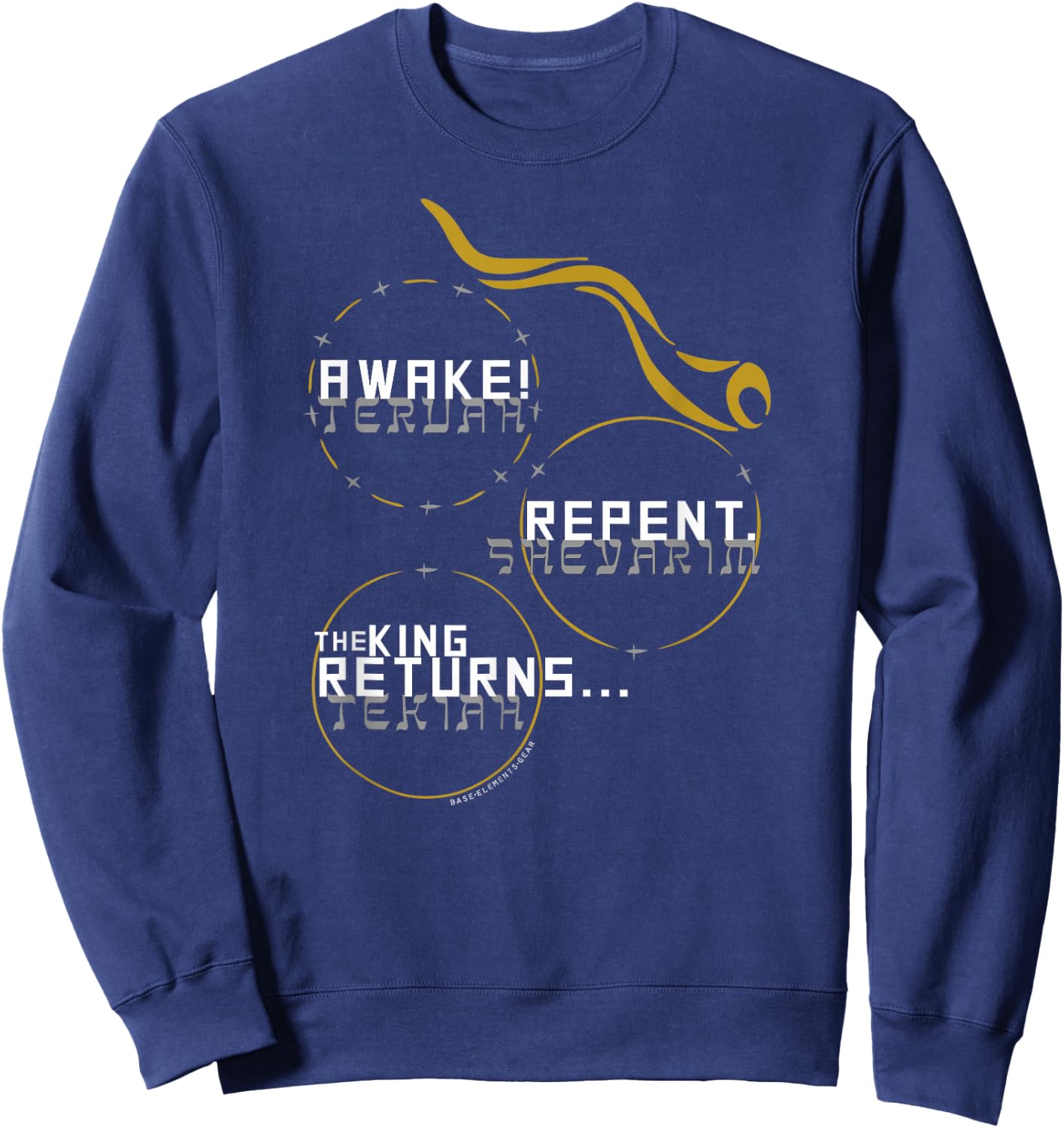 Sound the Shofar Fall Feasts Yom Teruah Day of Trumpets Sweatshirt - Sweatshirt | Navy