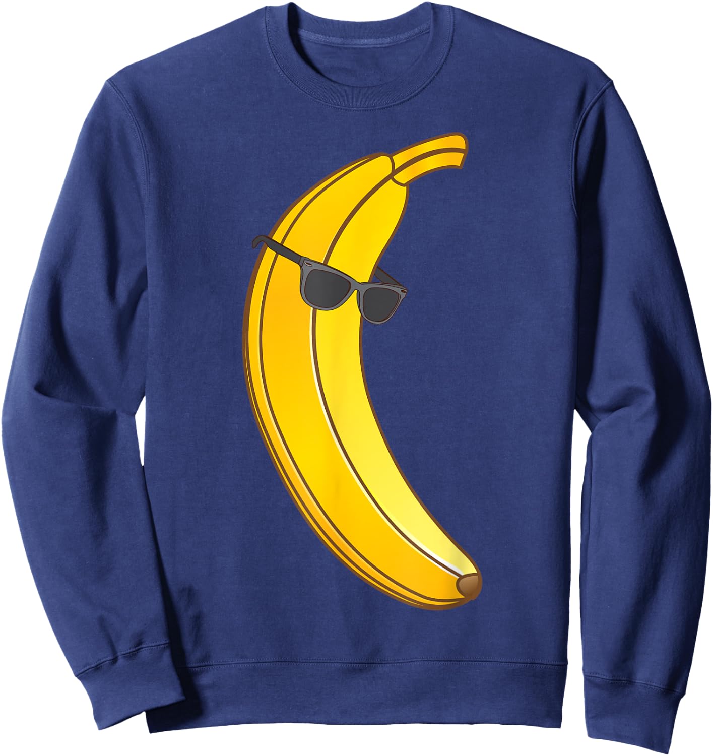 Cool Banana Wearing Sunglasses | Funny Fruit Eyewear Gift Sweatshirt - Sweatshirt | Navy
