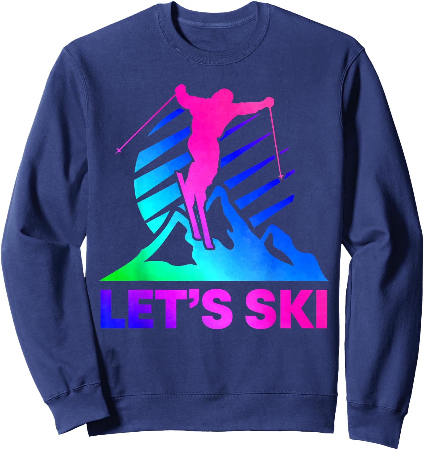 Retro Ski Vintage 80s 90s Skiing Outfit Sweatshirt - Sweatshirt | Navy
