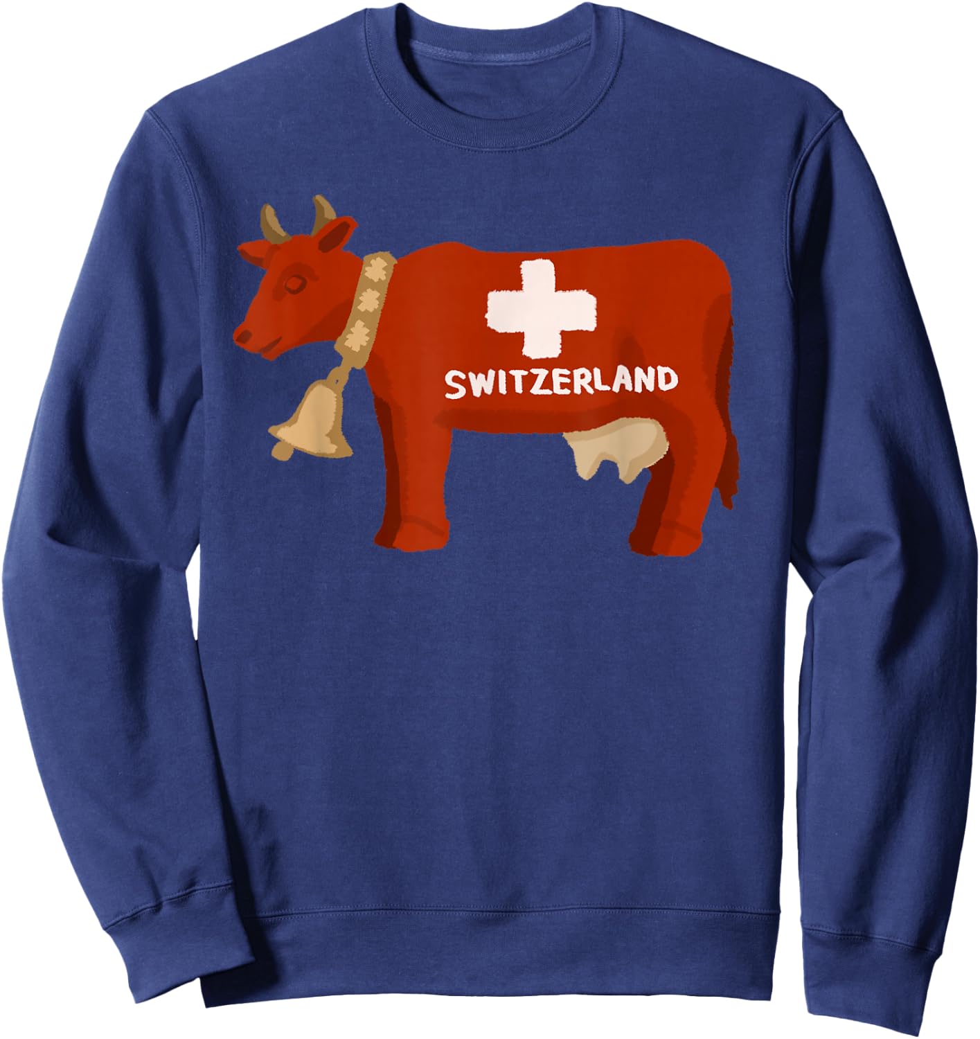 Switzerland Swiss Cow Sweatshirt - Sweatshirt | Navy