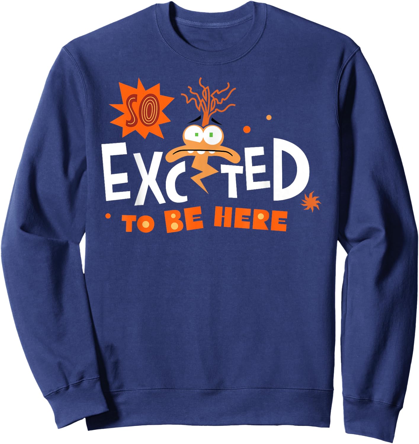Disney Pixar Inside Out 2 So Excited To Be Here Anxiety Logo Sweatshirt - Sweatshirt | Navy
