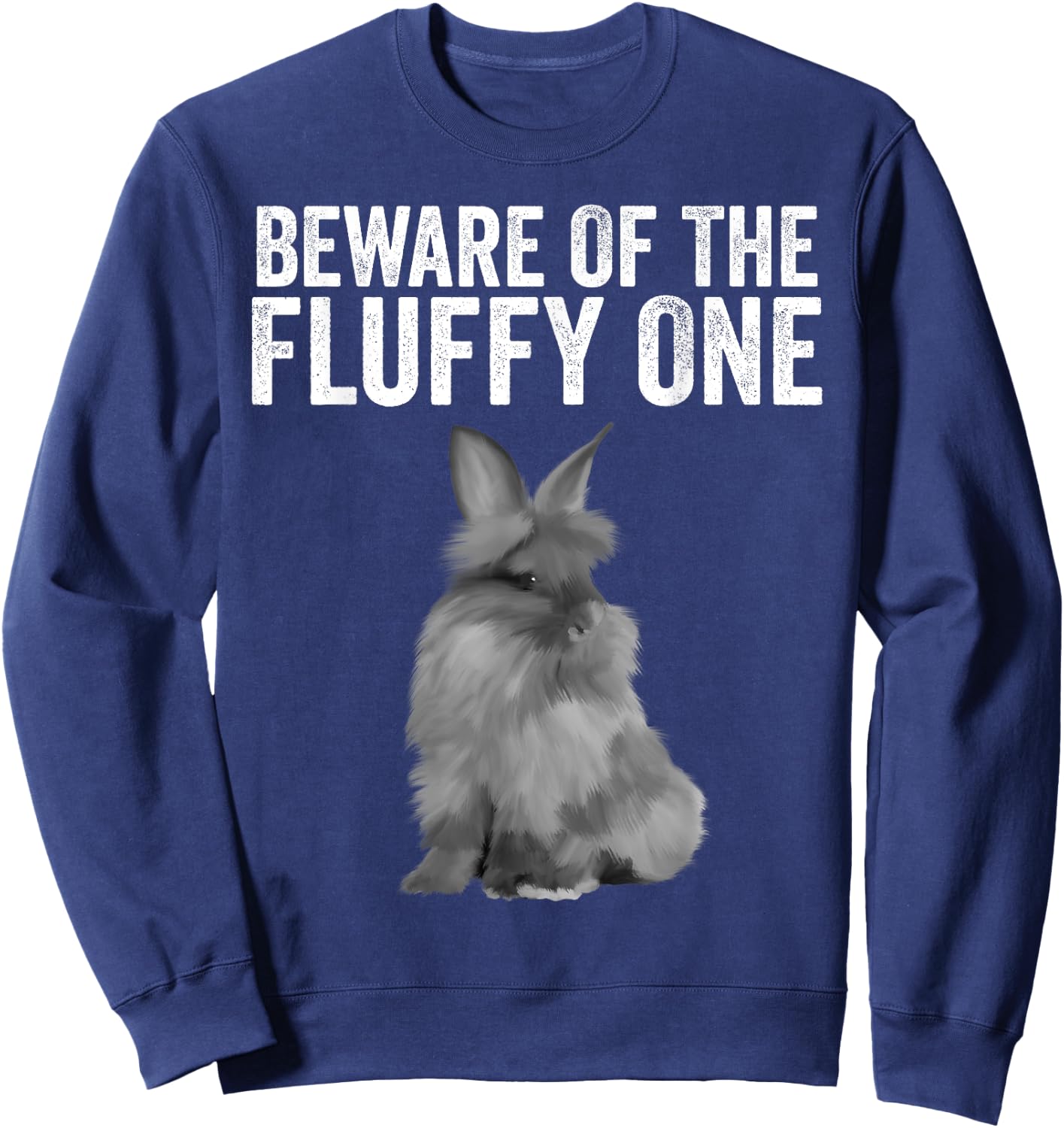 Funny Fluffy One Gift Lionhead Bunny Rabbit Lover Men Women Sweatshirt - Sweatshirt | Navy