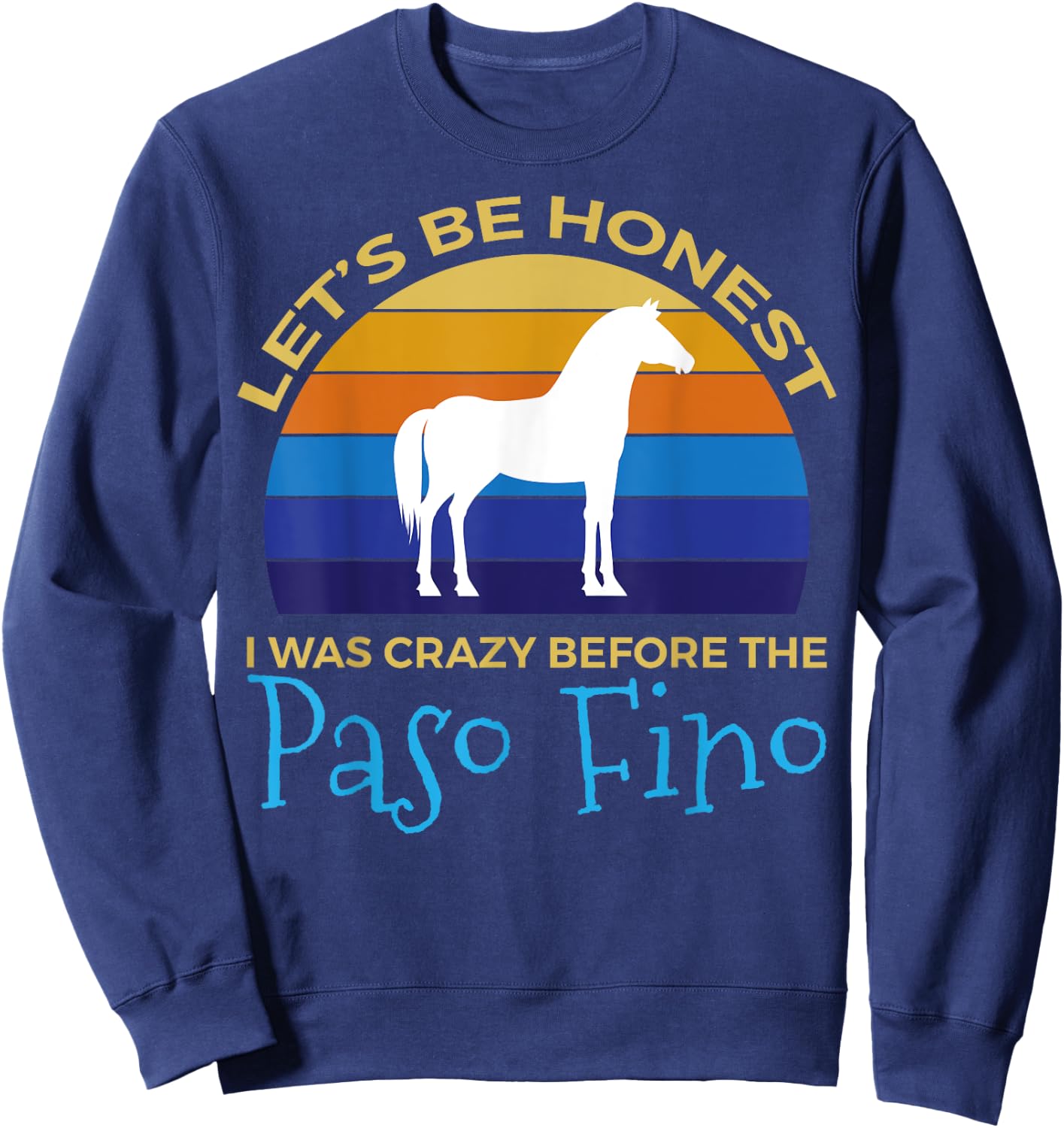 Paso Fino Retro Vintage Apparel - Horse Riders Design Sweatshirt - Sweatshirt | Navy