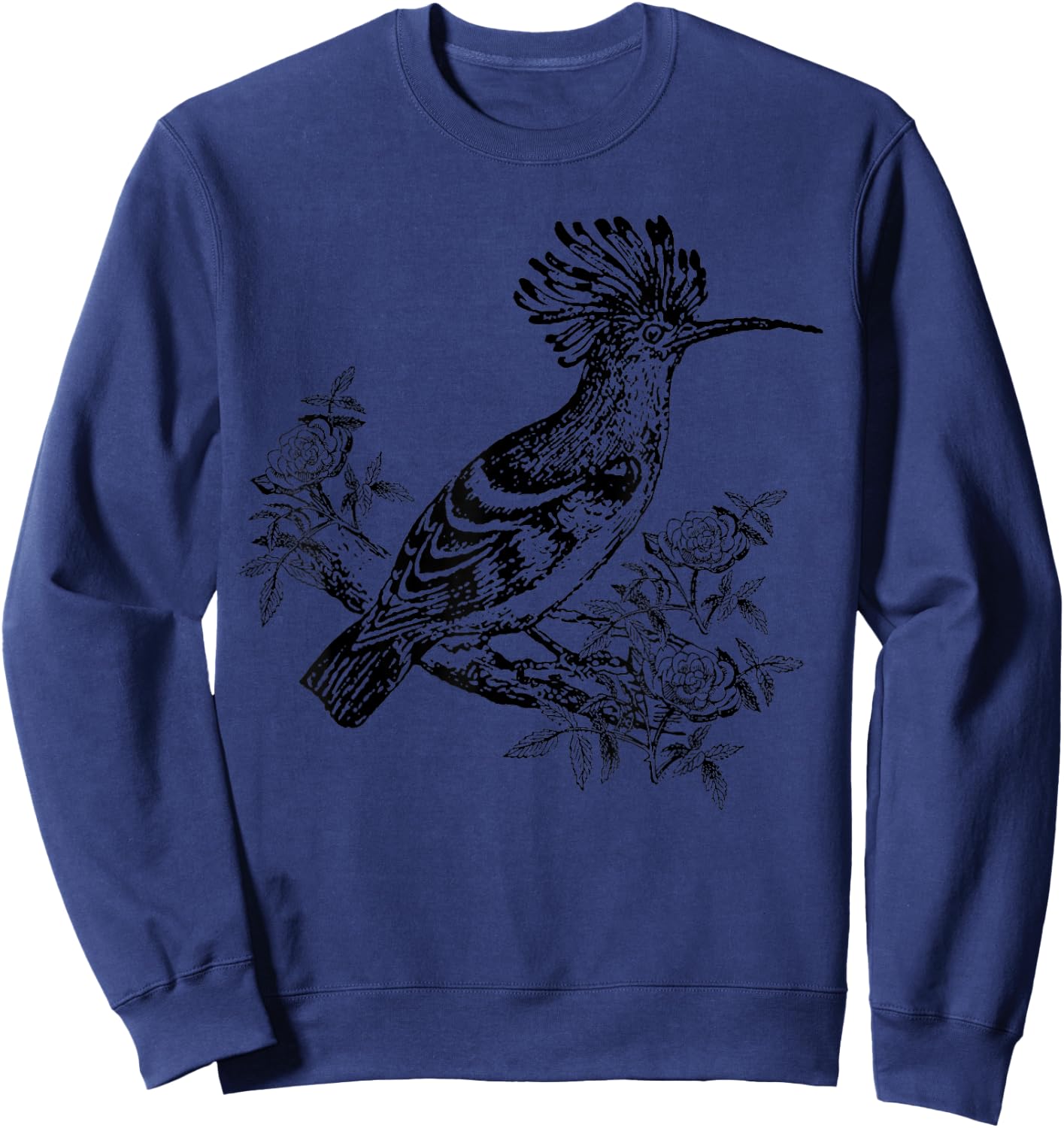 Hoopoe Bird in Tree for Birders Sweatshirt - Sweatshirt | Navy