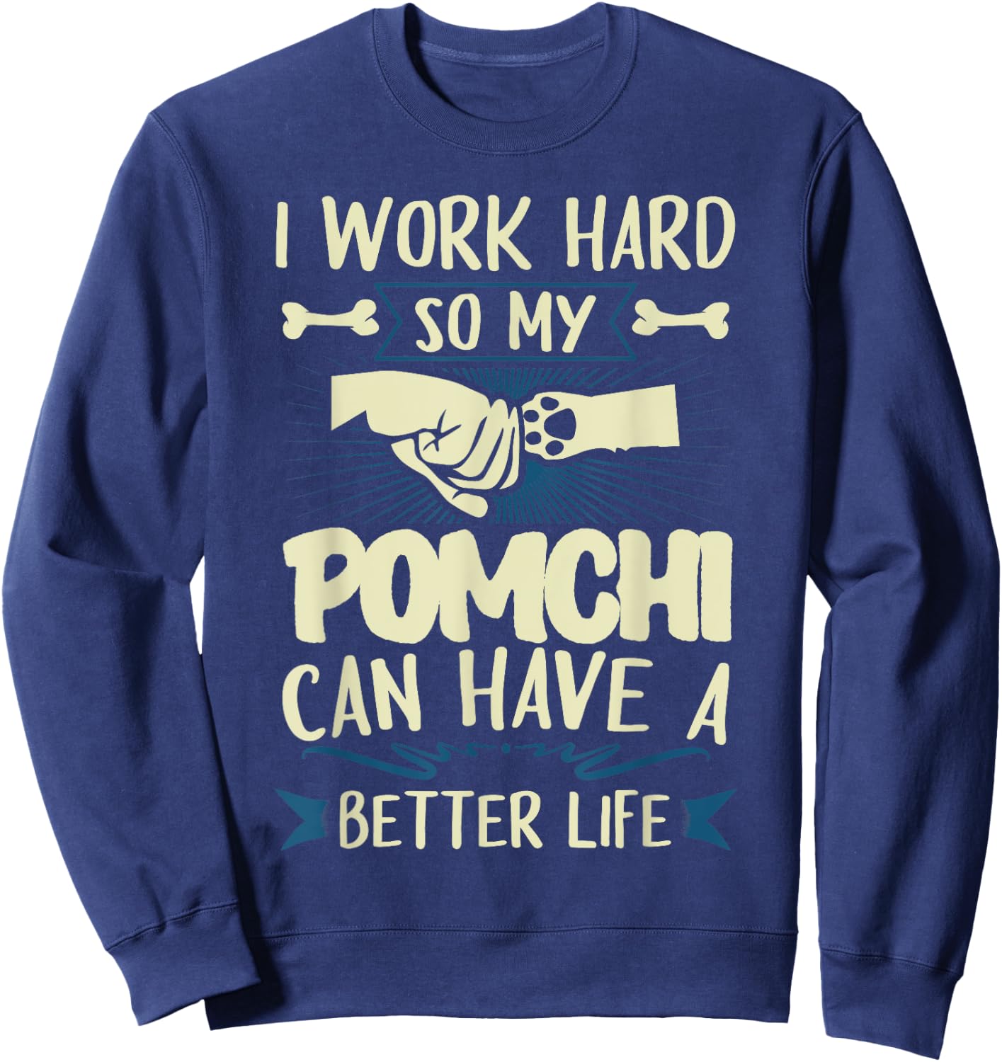 Pomchi Shirt Men Women Dog Mom Dog Lover Sweatshirt - Sweatshirt | Navy