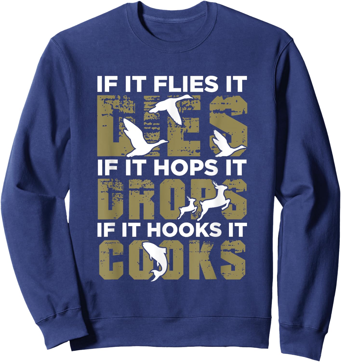 Hunting Shirt Funny Hunter Gift Women Deer Hunt Sweatshirt - Sweatshirt | Navy