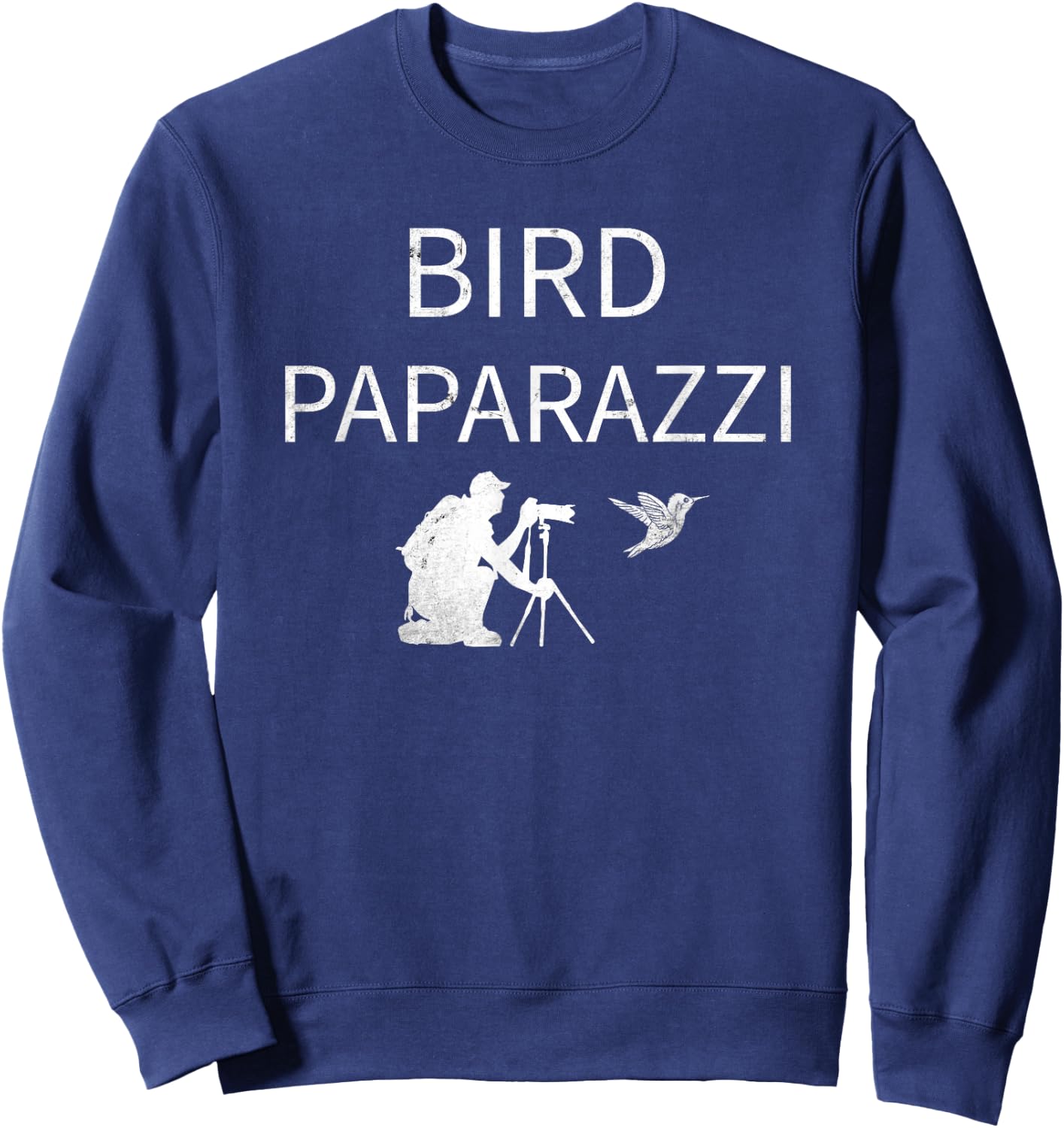 Birdwatching | Bird Photographer Gifts -Adults Black Short Sleeve Small Bird Photography Sweatshirt - Sweatshirt | Navy