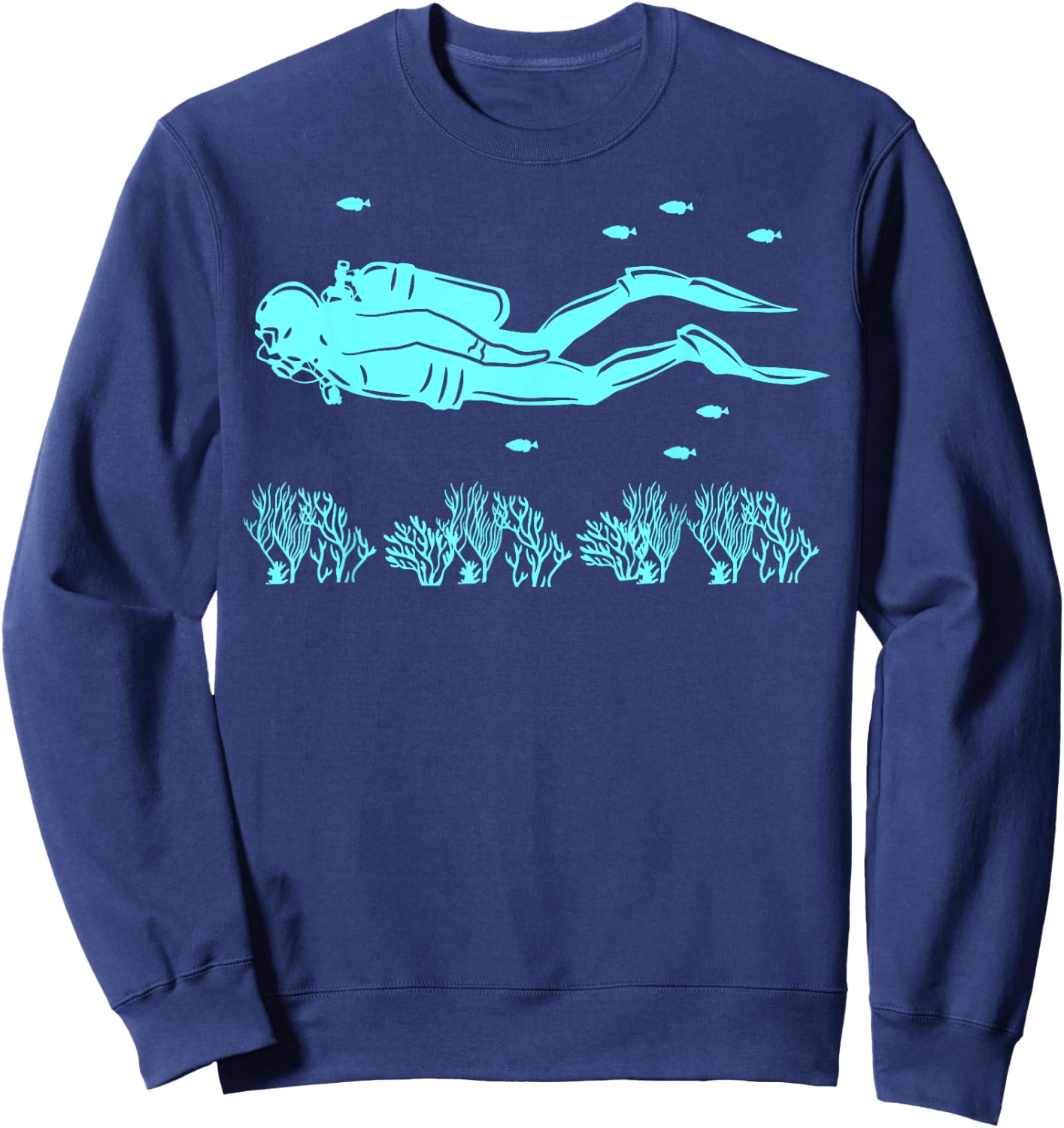 Scuba Diving Underwater Diver Ocean Swimmer Sea Lover Sweatshirt - Sweatshirt | Navy