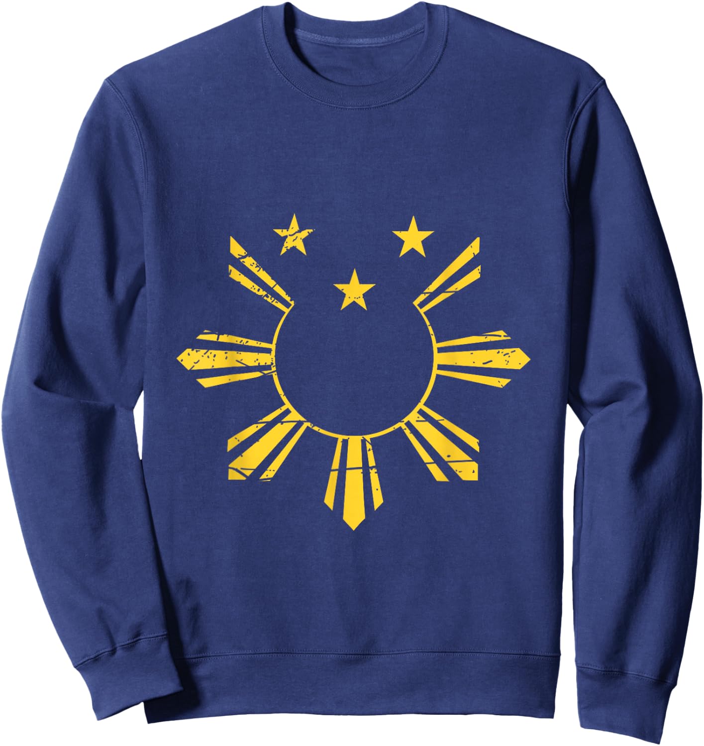 Retro Filipino Flag Philippines Sweatshirt - Sweatshirt | Navy