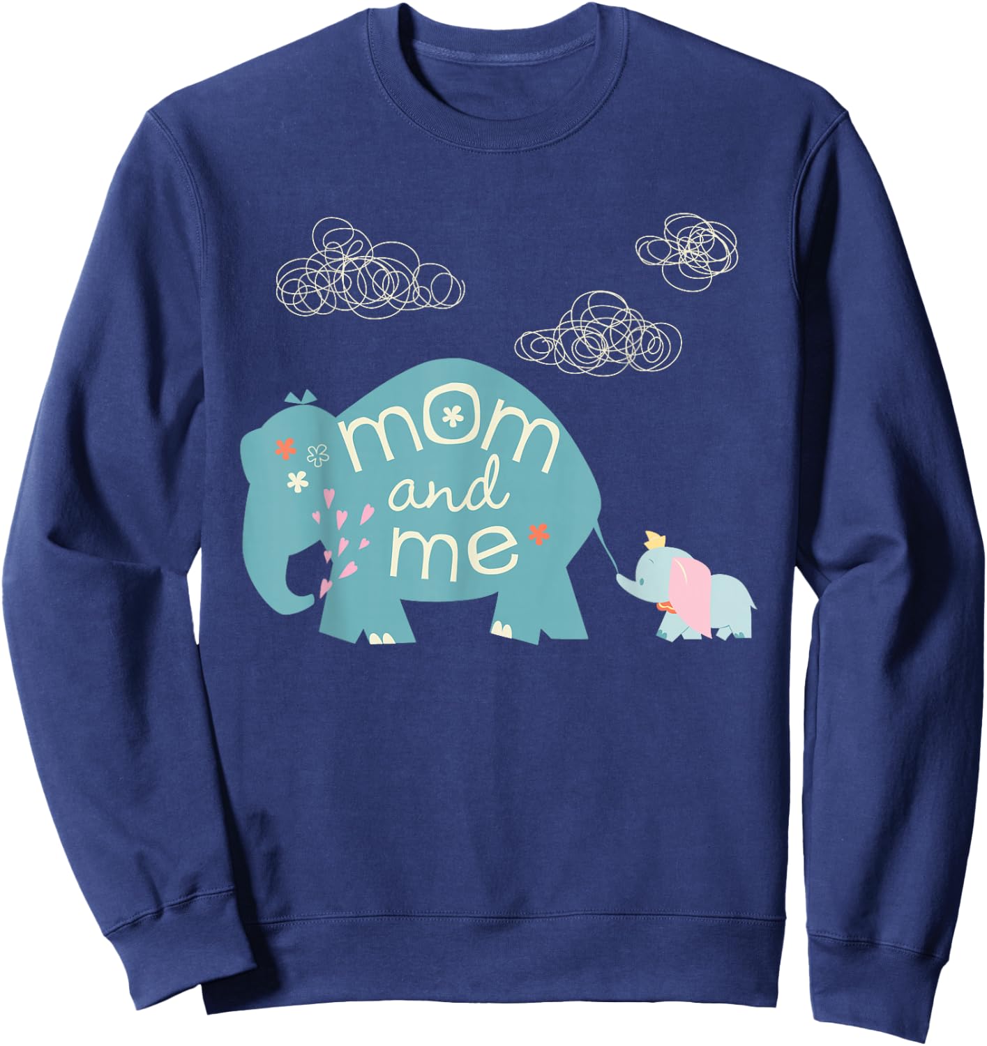 Disney Dumbo Cute Elephant Mom and Me Mother's Day Sweatshirt - Sweatshirt | Navy