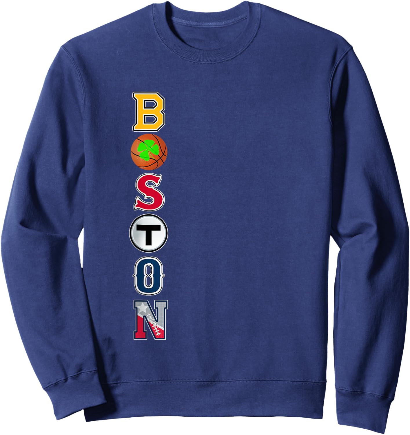 Bawston Townie Sports Team Fan Boston Mass New England Pride Sweatshirt - Sweatshirt | Navy