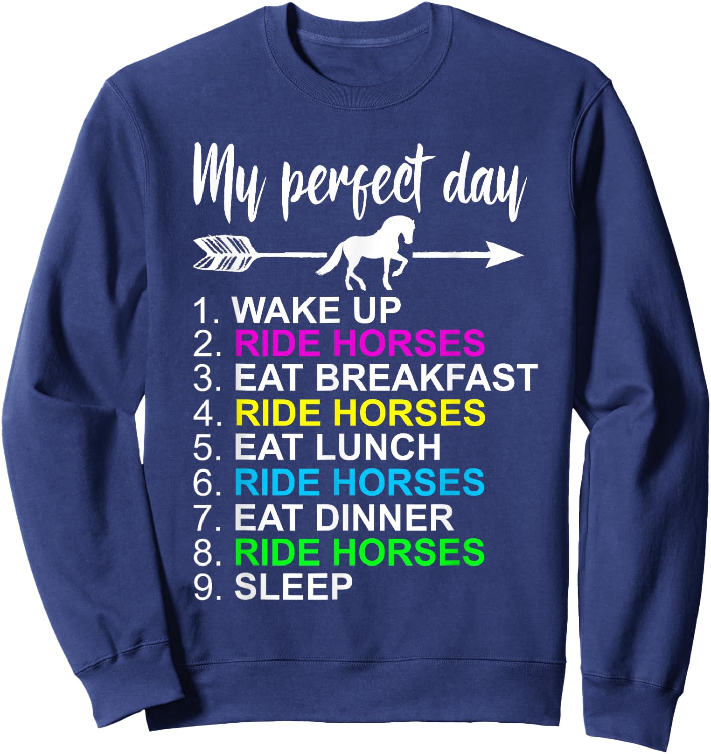 Horse Lover Shirt Horseback Riding Horse Lover Gift Sweatshirt - Sweatshirt | Navy