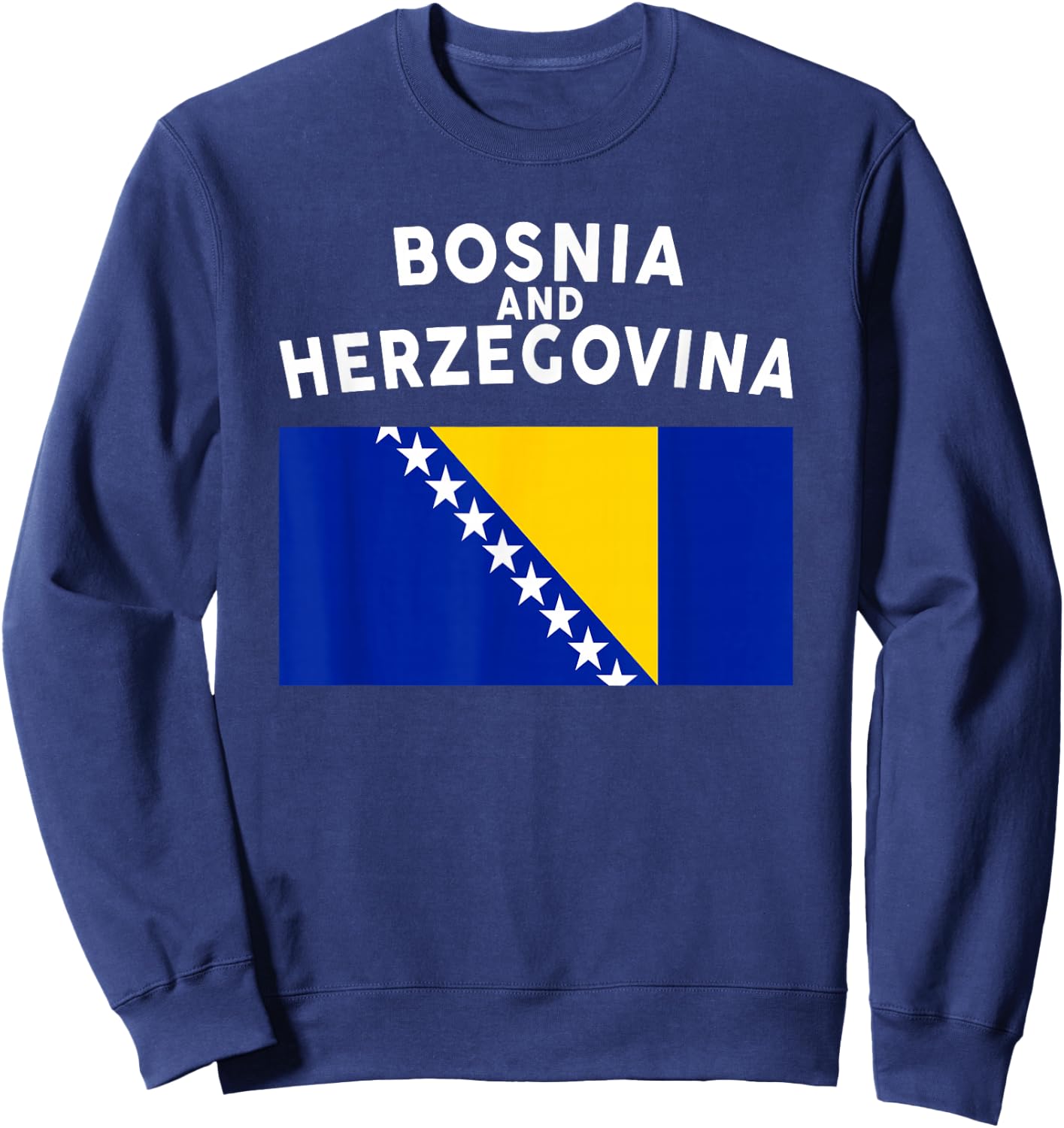 Bosnia & Herzegovina Flag Bosnian Pride Men Women Kids Gifts Sweatshirt - Sweatshirt | Navy
