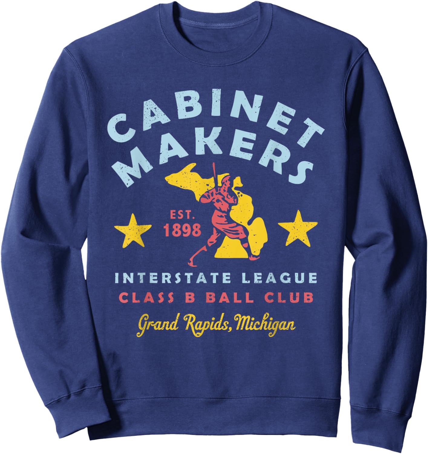 Grand Rapids Cabinet Makers Michigan Defunct Baseball Sweatshirt - Sweatshirt | Navy