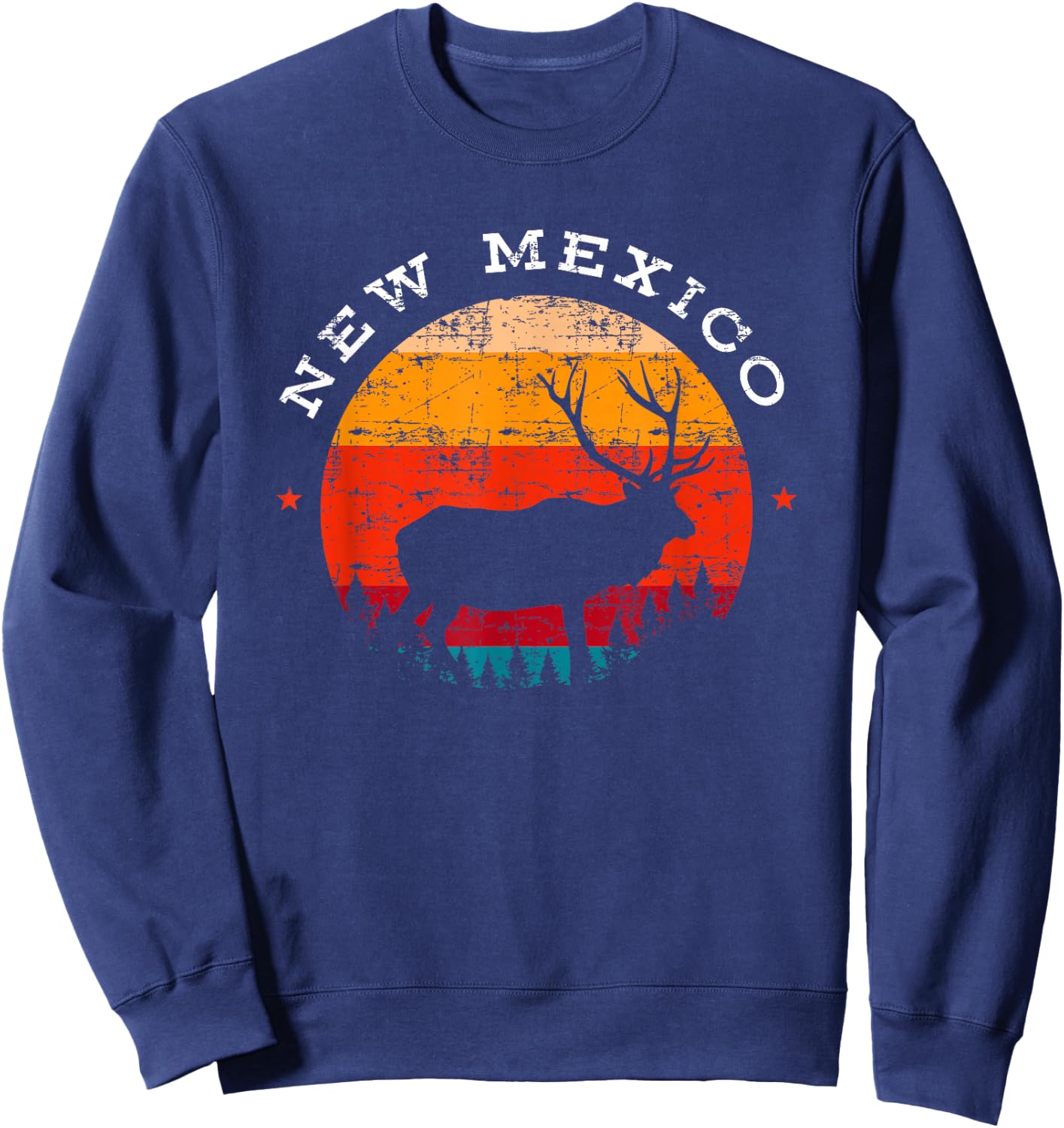 Elk Hunting New Mexico Souvenir Hunting Deer Sweatshirt - Sweatshirt | Navy