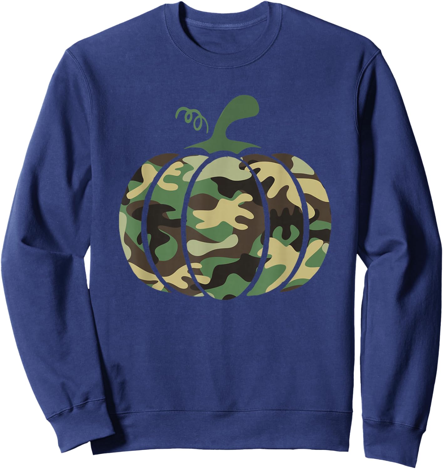 Camo Pumpkin Halloween camo Camouflage Pumpkin Camo Sweatshirt - Sweatshirt | Navy