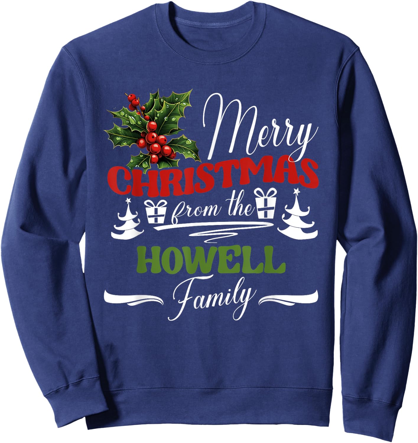 Howell Family Christmas Costume Mistletoe Group Matching Sweatshirt - Sweatshirt | Navy