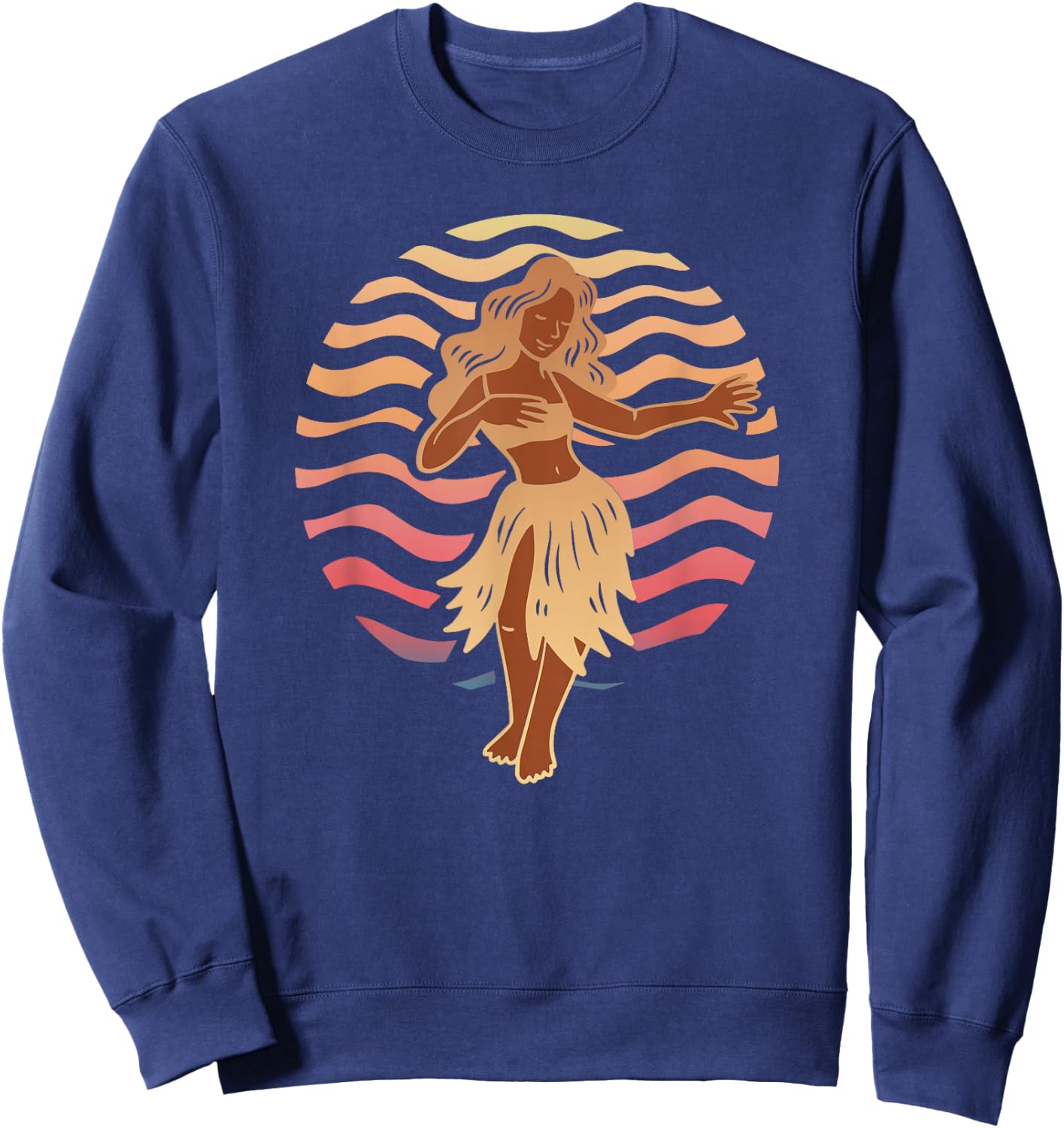 Hula Dance Hawaii Hula Dancer Hawaiian Girl Aloha Hawaii Sweatshirt - Sweatshirt | Navy