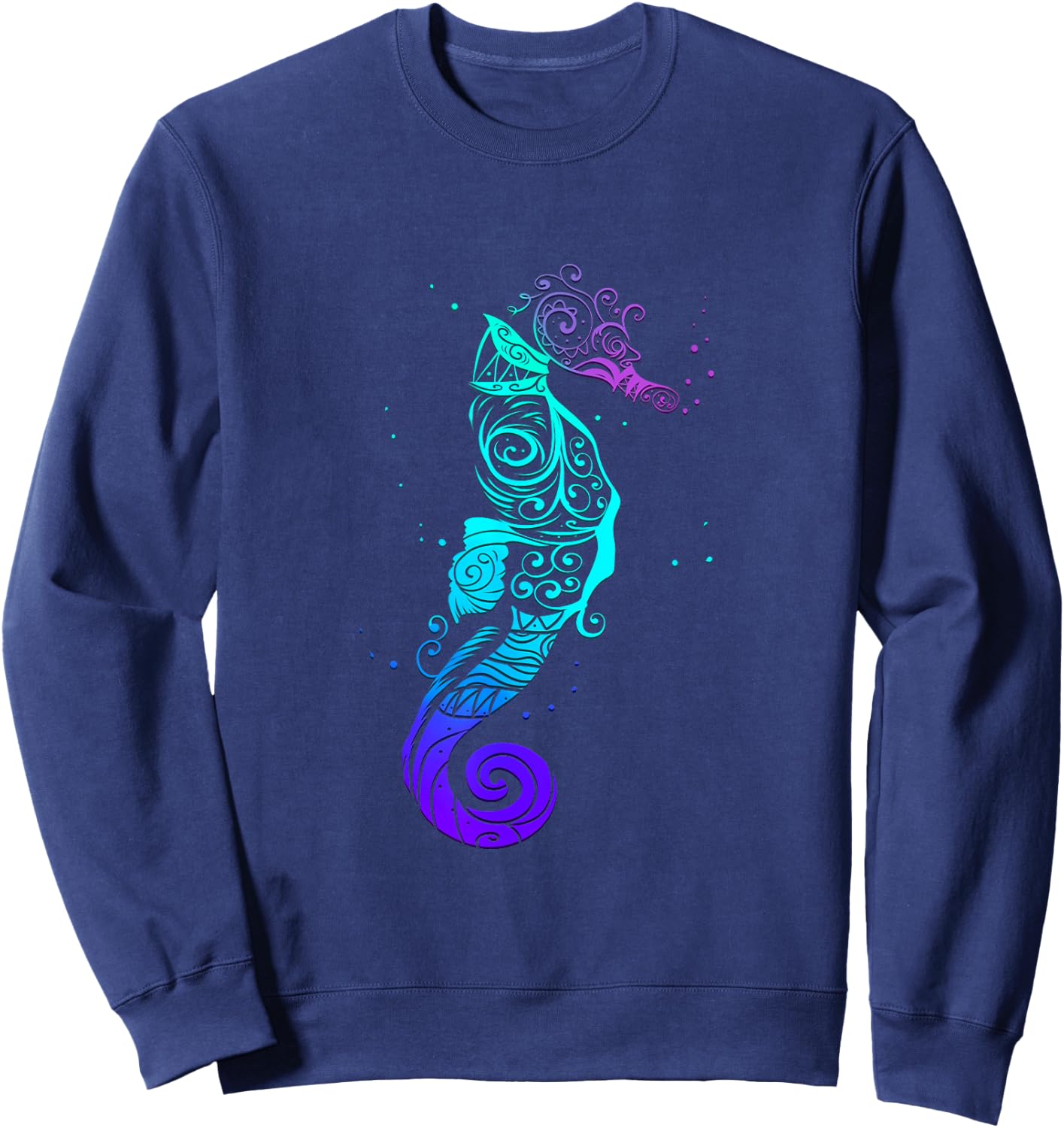 Seahorse Mandala Scuba Diving Sweatshirt - Sweatshirt | Navy