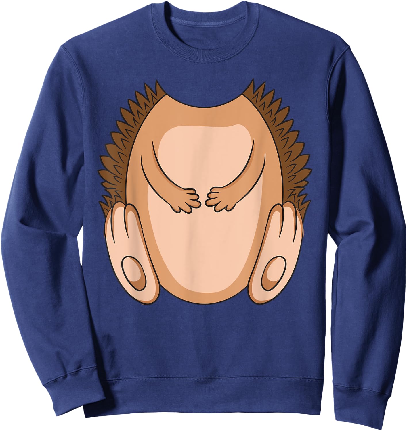Hedgehog Costume Halloween Easy Lazy Animal Cosplay Outfit Sweatshirt - Sweatshirt | Navy