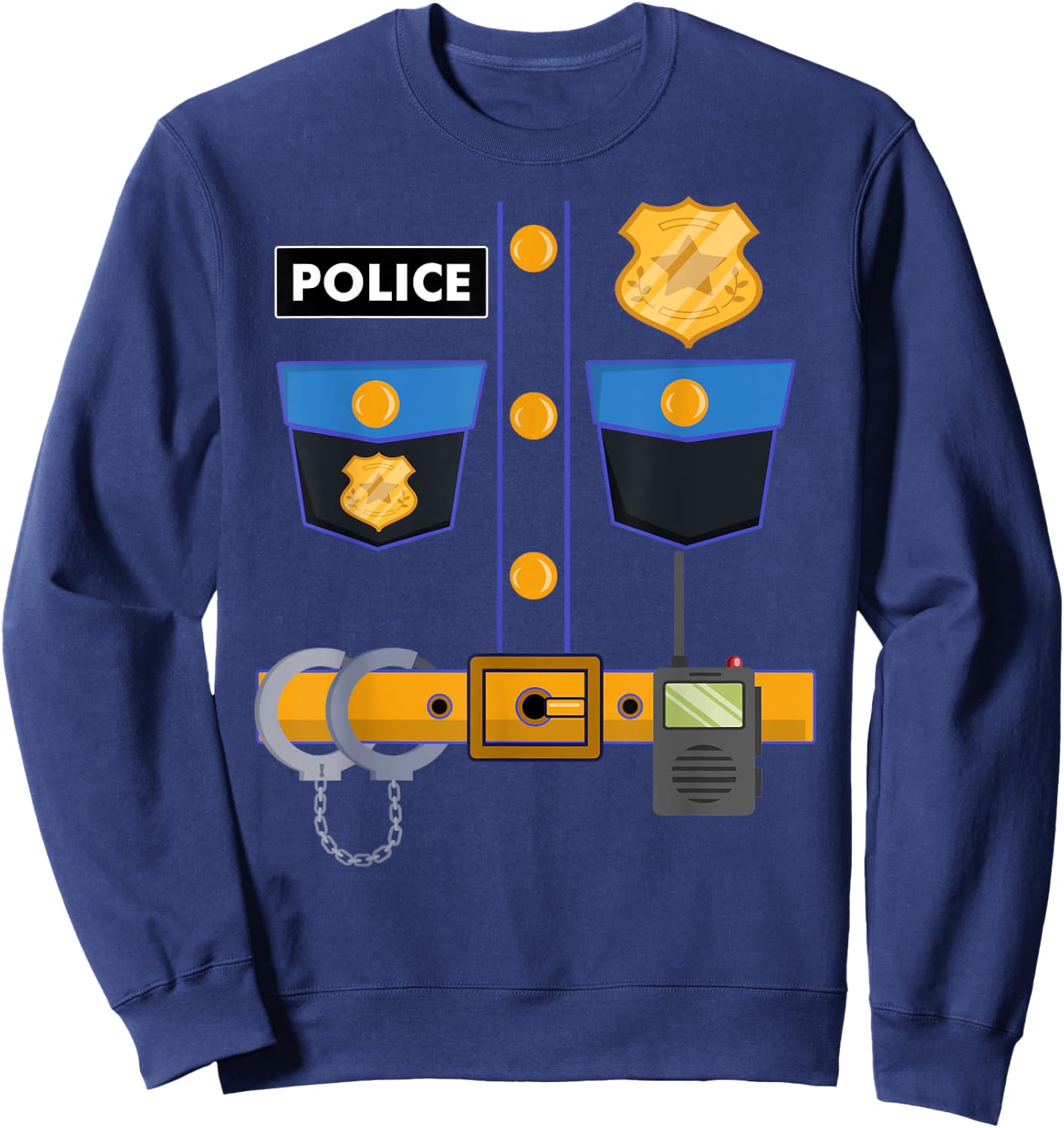 Police Costume Policeman Policewoman Cop Law Enforcement Sweatshirt - Sweatshirt | Navy