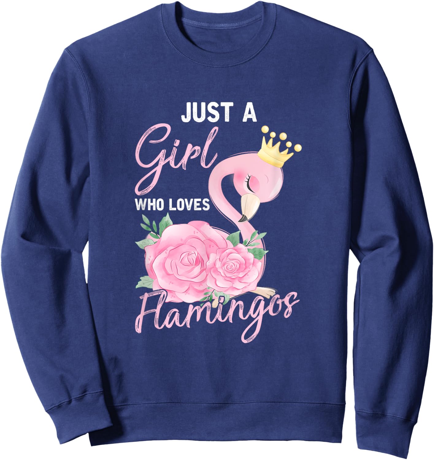 Just A Girl Who Loves Flamingos Sweatshirt - Sweatshirt | Navy