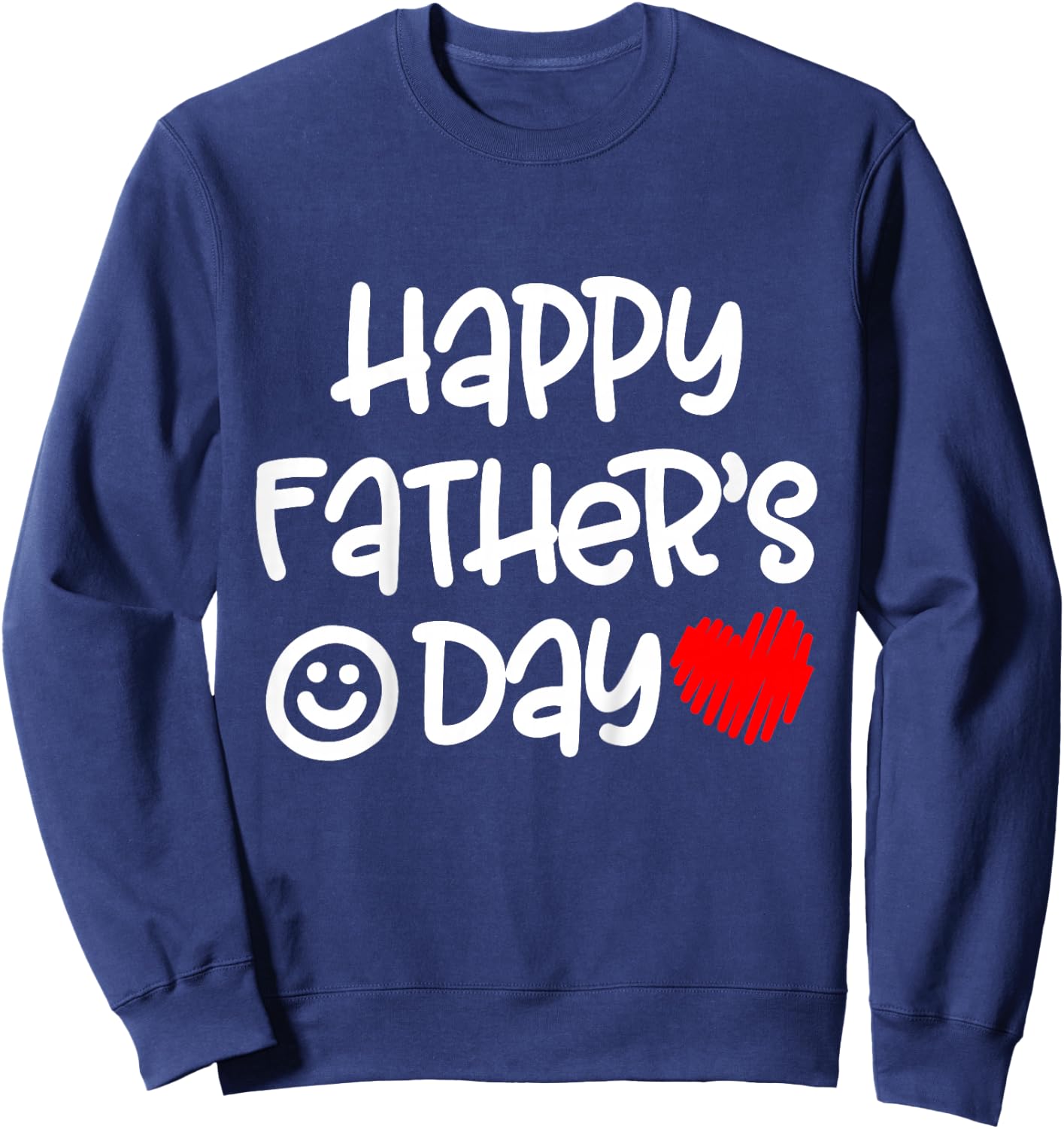 Kids Toddler Happy Fathers Day Boy Baby First Fathers Day Sweatshirt - Sweatshirt | Navy