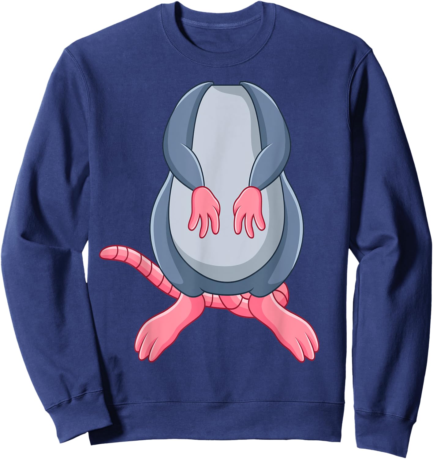 Funny Mouse Rat Body Headless Easy Halloween Costume Sweatshirt - Sweatshirt | Navy