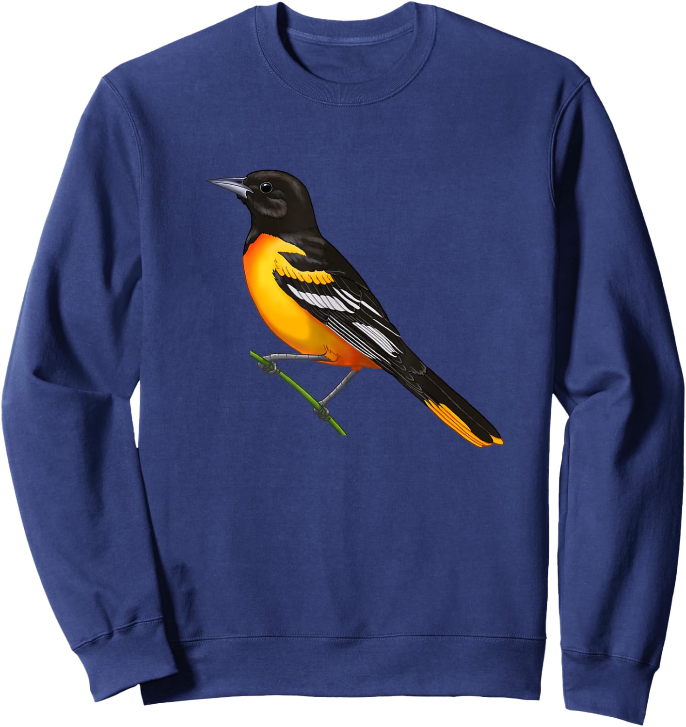 Baltimore Oriole (Icterus galbula) Bird Lover Gift Sweatshirt - Sweatshirt | Navy