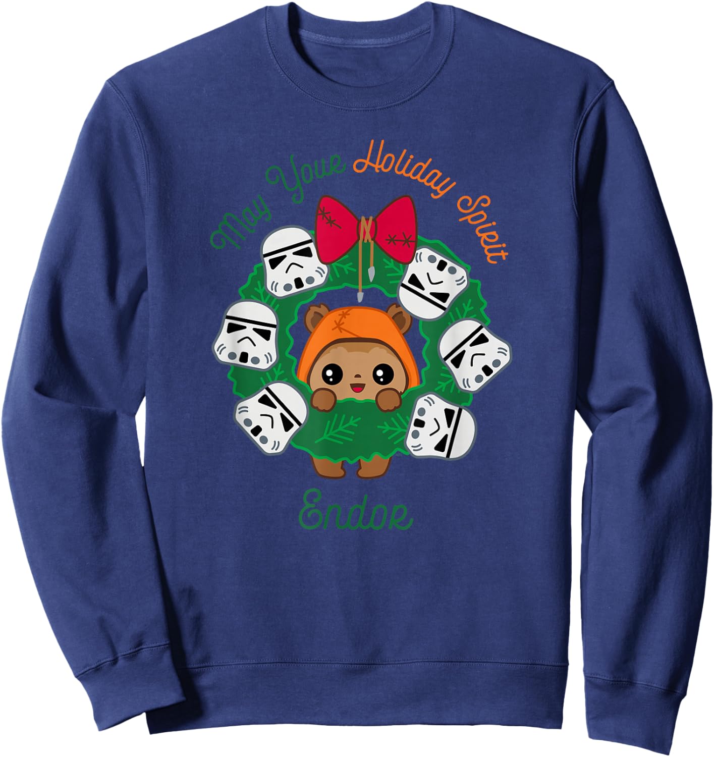 Star Wars Ewok Christmas May Your Holiday Spirit Endor Cute Sweatshirt - Sweatshirt | Navy