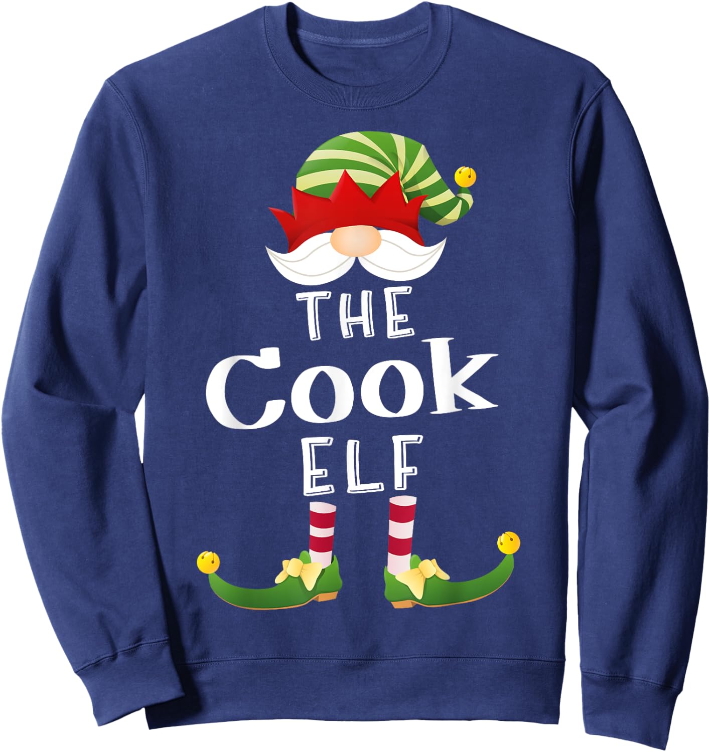 Cook Elf Group Christmas Funny Pajama Party Sweatshirt - Sweatshirt | Navy