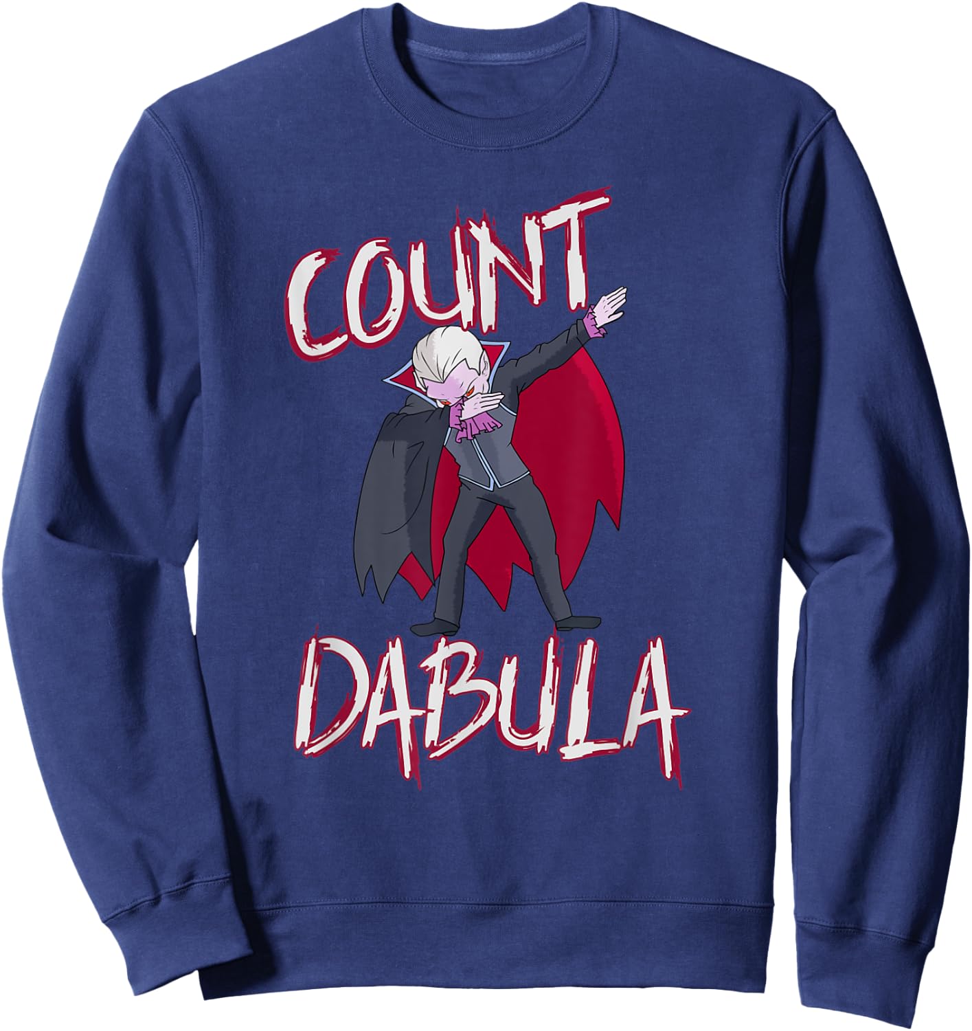Halloween Dabbing Dracula Count Dabula Sweatshirt - Sweatshirt | Navy